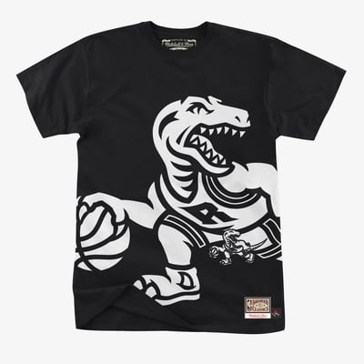 Toronto Raptors Mitchell & Ness Big Face 3.0 T-Shirt - Black - Mens