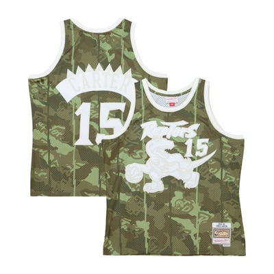 Toronto Raptors Mitchell & Ness Vince Carter 1998 Ghost Camo Swingman Jersey - Green