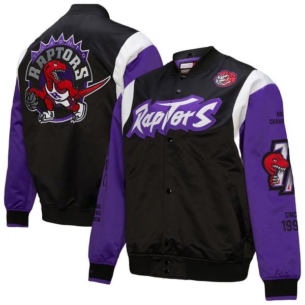 Veste Mitchell & Ness Toronto Raptors "Grand Visage" - Satin, Multicolore, Neuf Avec étiquettes, Unisexe