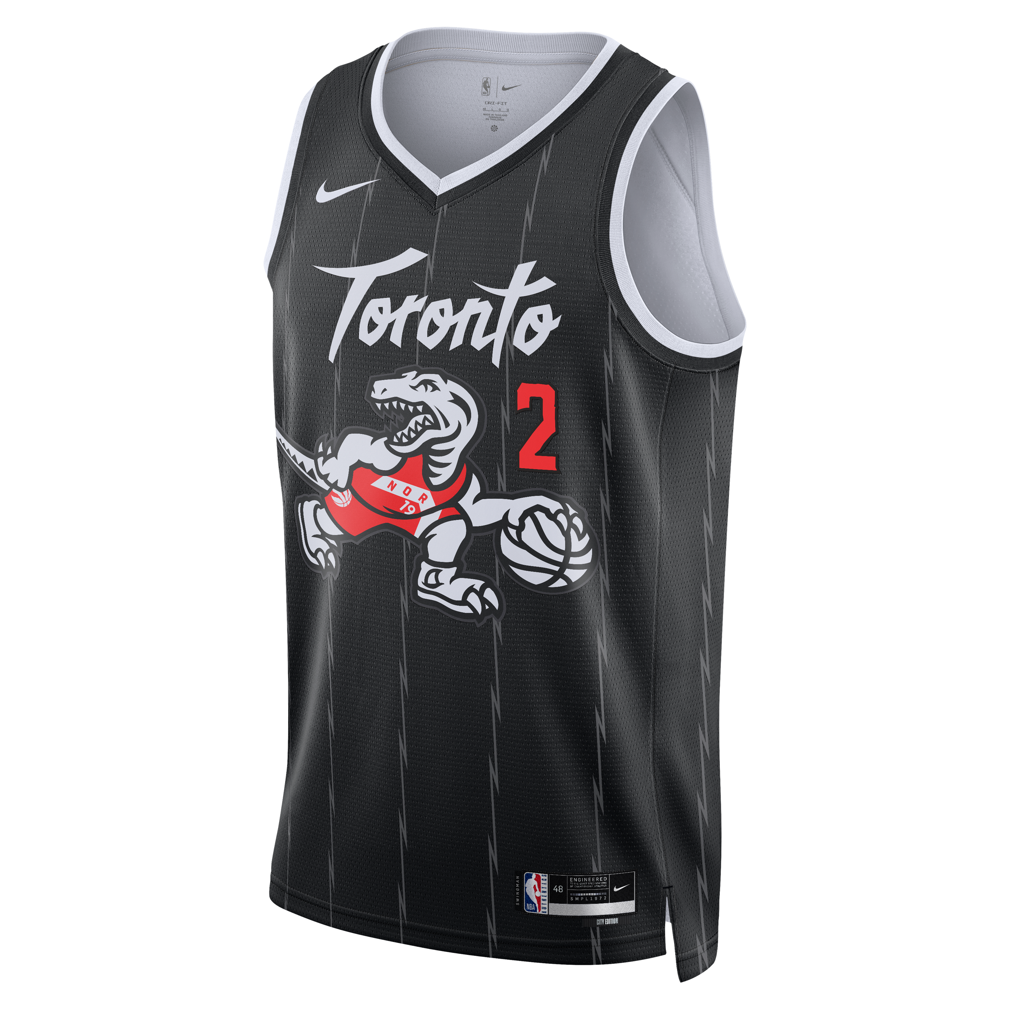 Maillot unisexe Nike Kawhi Leonard noir Toronto Raptors Swingman - Édition City