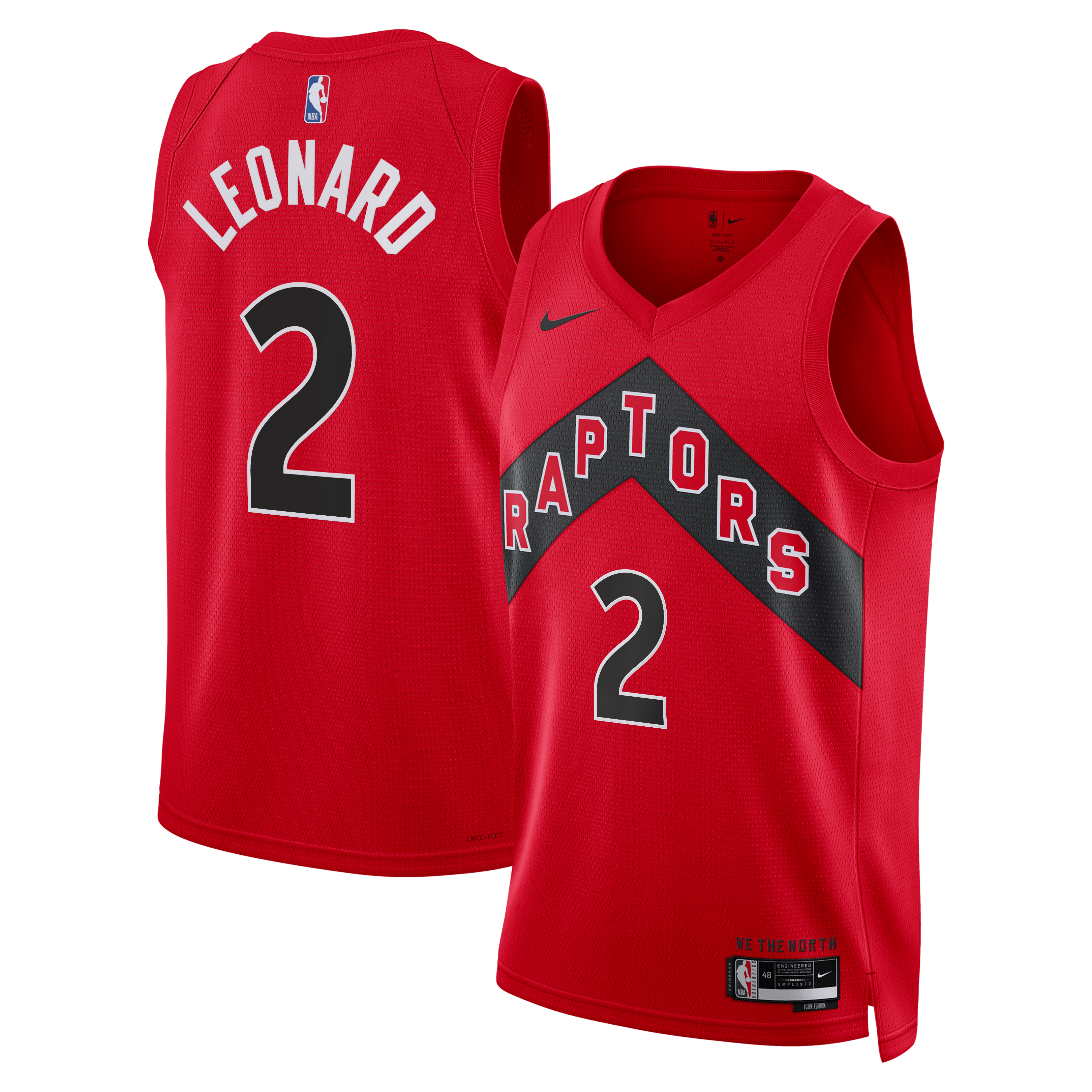Maillot Swingman Nike Kawhi Leonard rouge des Raptors de Toronto, édition Icon, unisexe