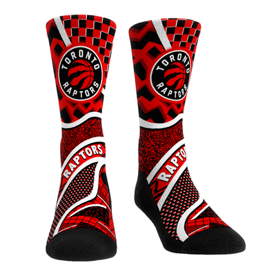  Toronto Raptors Rock Em Unisex Ball Pattern Crew Socks - Red
