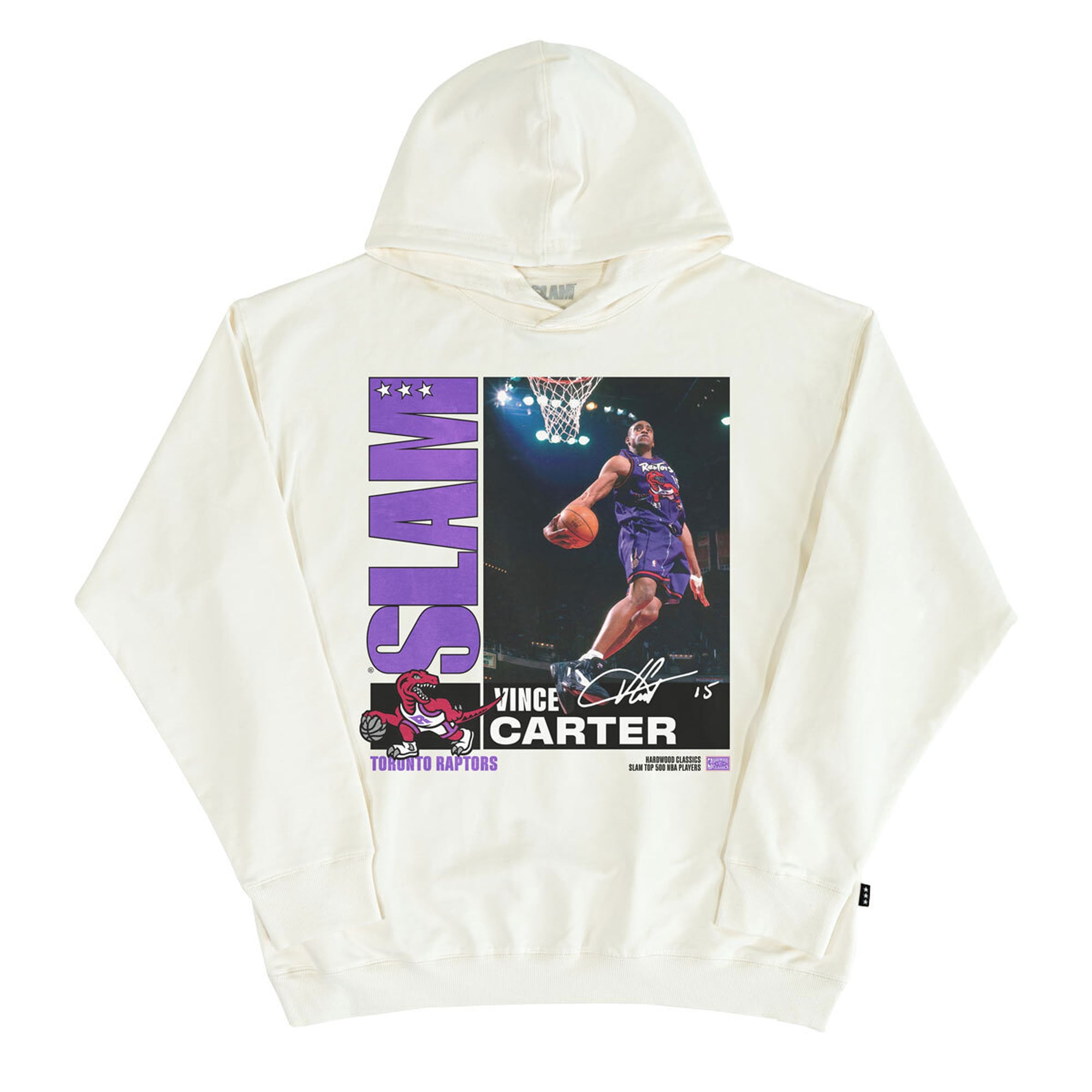 Sweat à capuche unisexe SLAM Vince Carter blanc Toronto Raptors Top 500