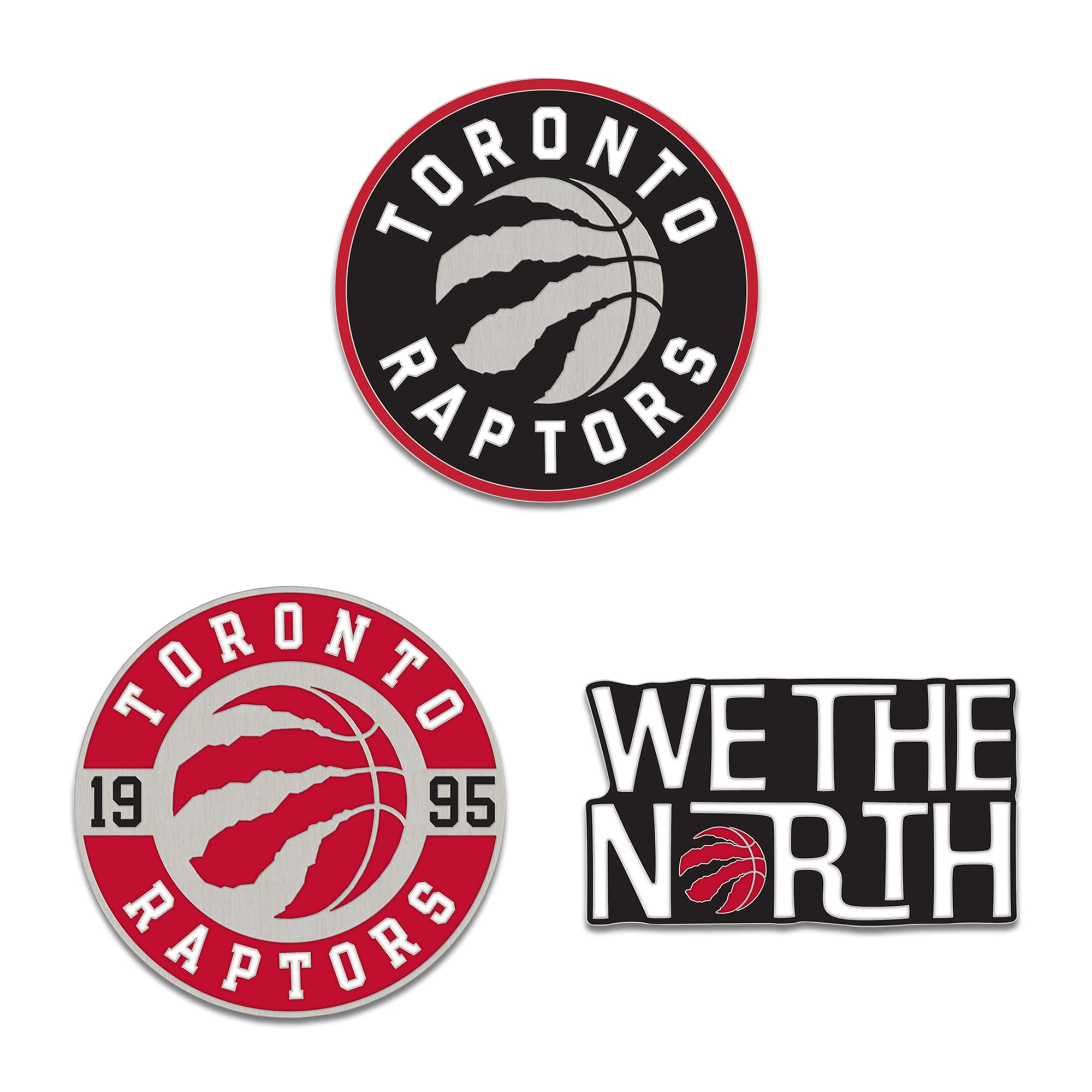 Ensemble de trois broches de collection WinCraft Toronto Raptors