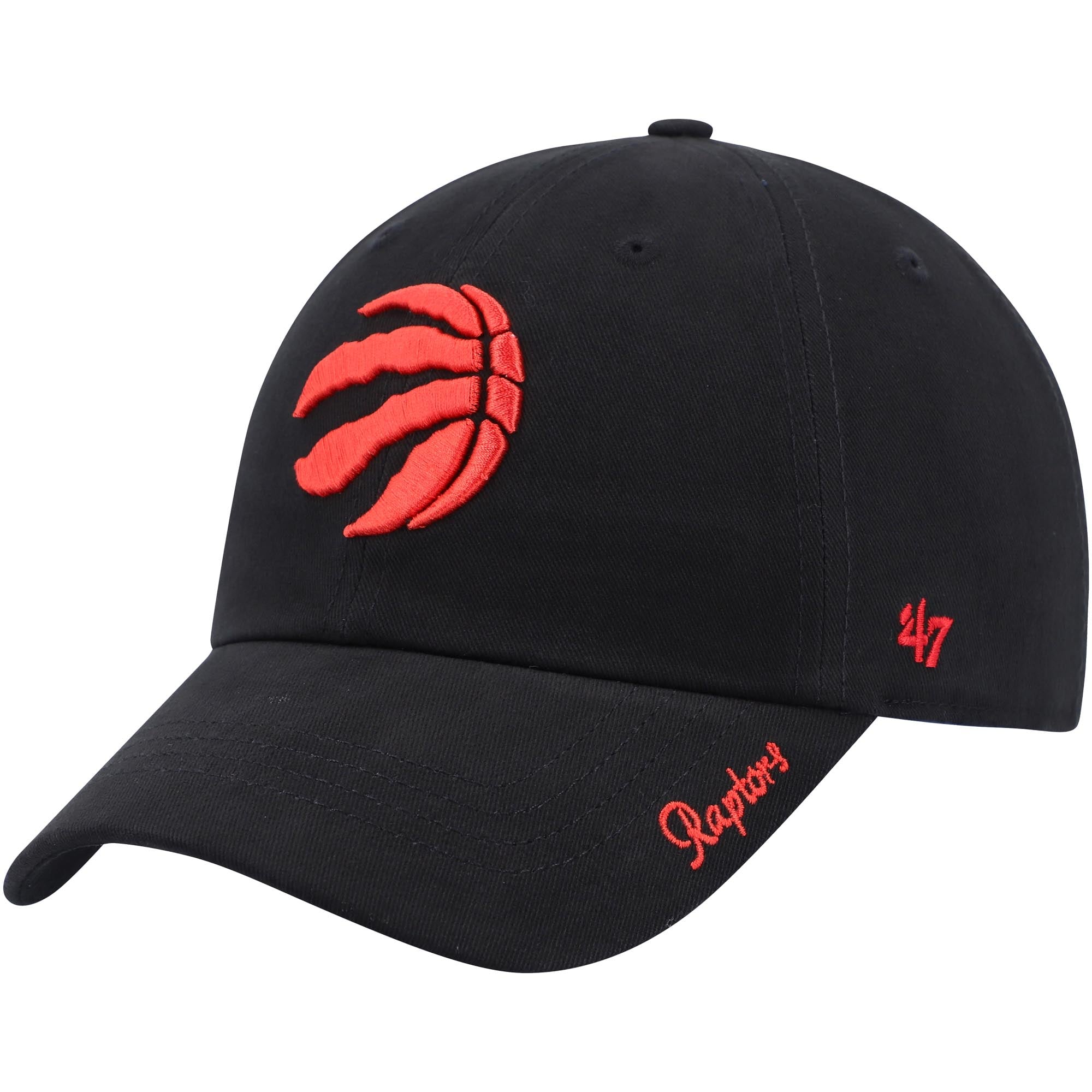 Women's Toronto Raptors '47 Black Miata Clean Up Logo Adjustable Hat