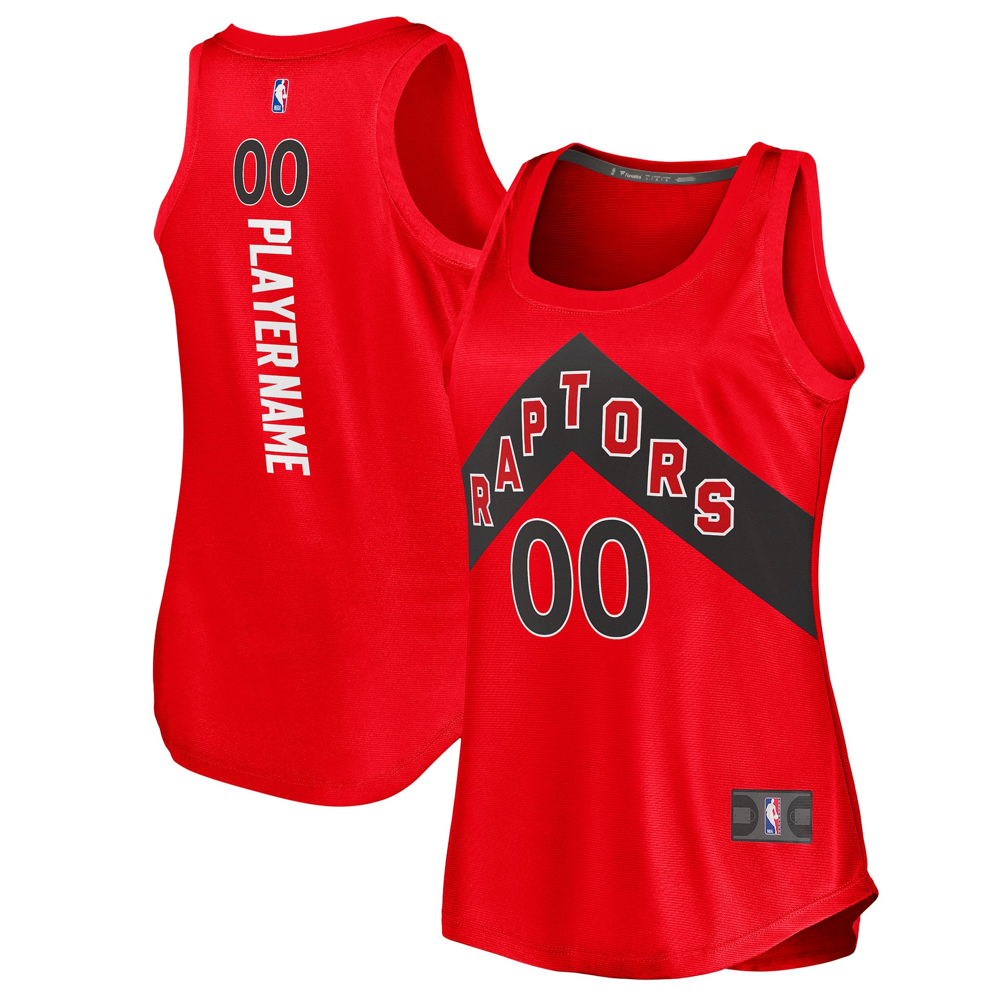Women's Fanatics Red Toronto Raptors Fast Break Custom Tank Jersey ...