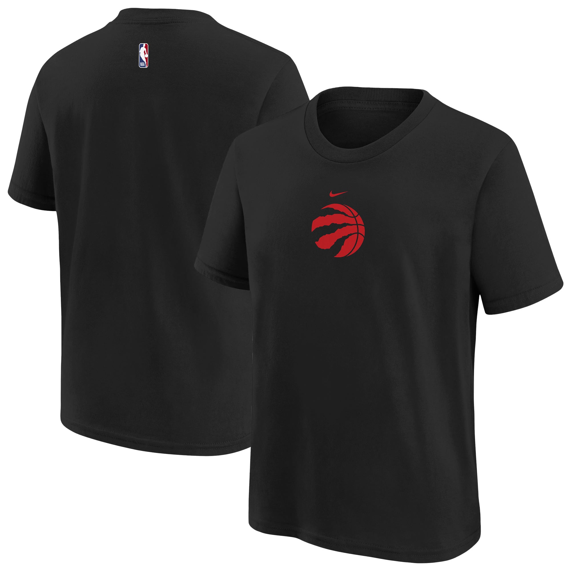 T-shirt Jordan Brand noir pour jeunes garçons avec logo des Raptors de Toronto