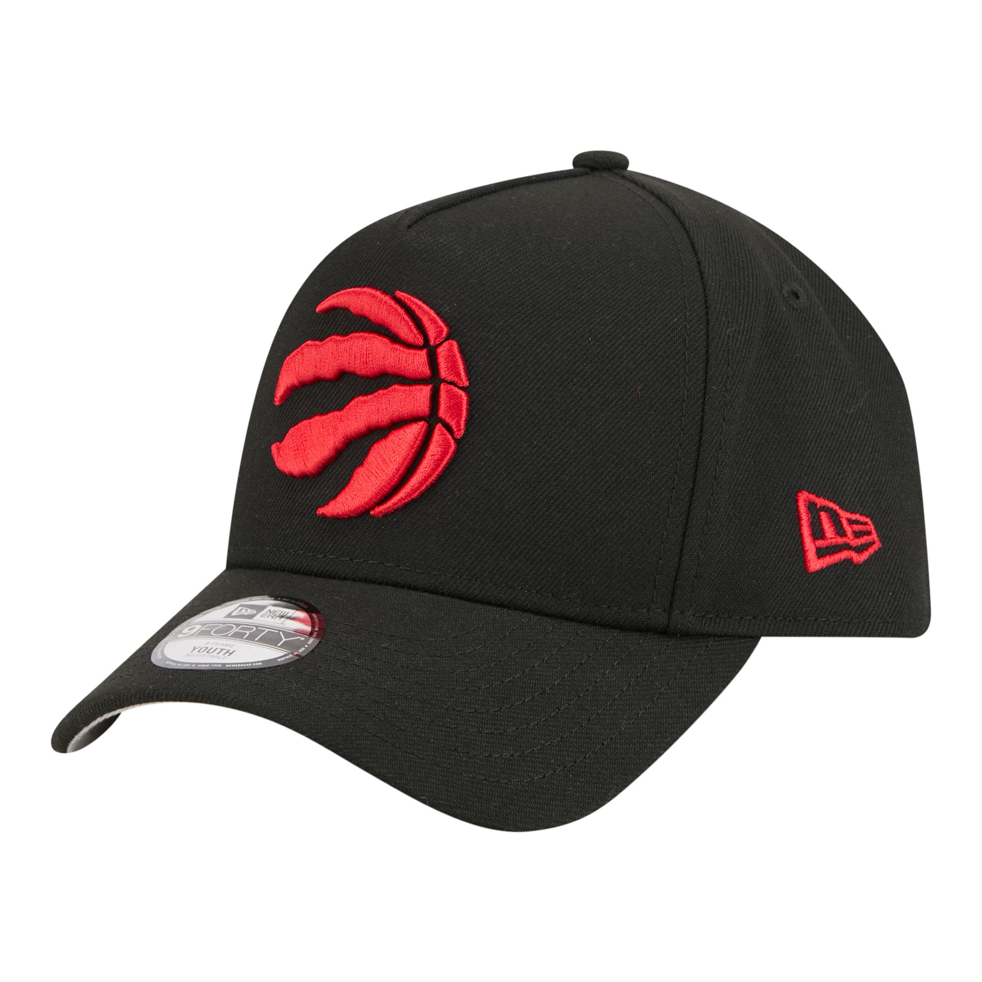 Youth New Era Black Toronto Raptors 9FORTY A-Frame Adjustable Hat