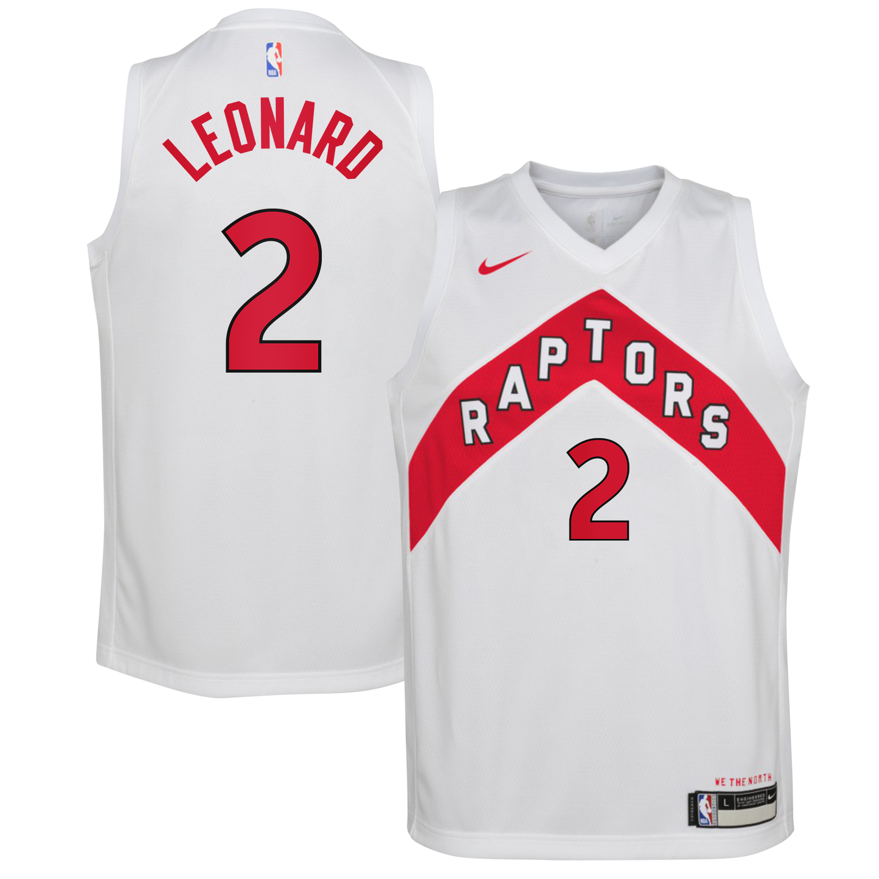 Maillot Swingman Nike Kawhi Leonard blanc des Raptors de Toronto pour jeunes - Édition Association
