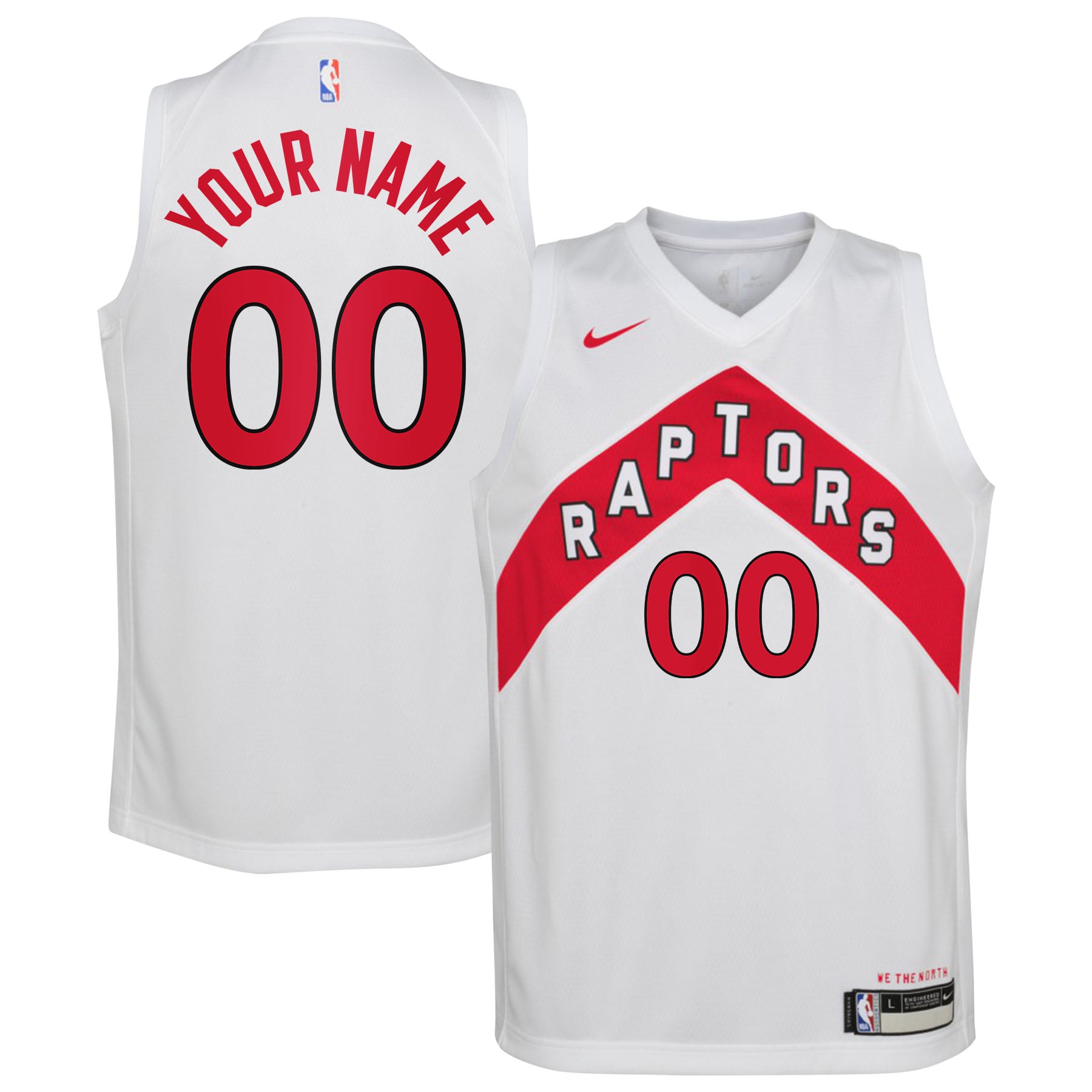 Maillot personnalisé Nike Swingman blanc des Raptors de Toronto pour jeunes - Édition Association