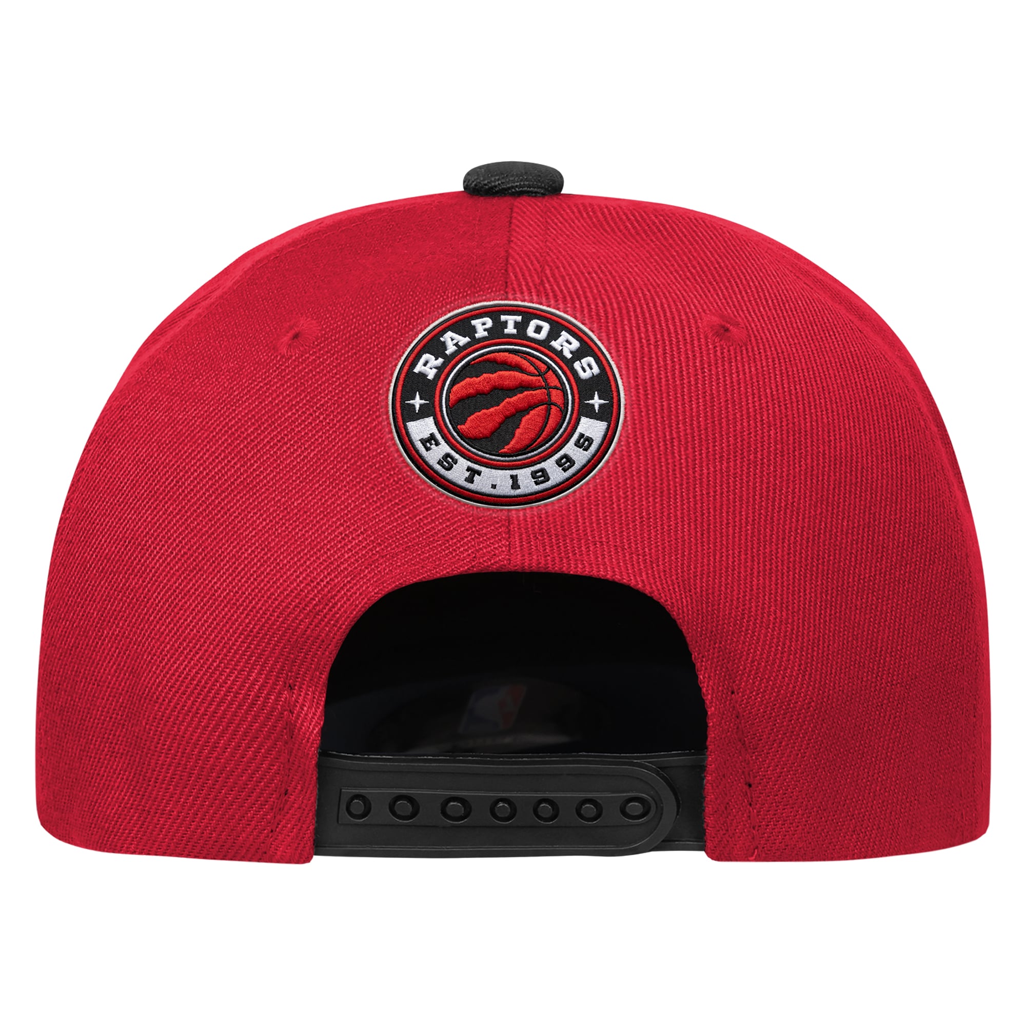 Casquette ajustable pré-courbée avec logo des Raptors de Toronto, blanche et noire, pour jeunes de la marque Outerstuff