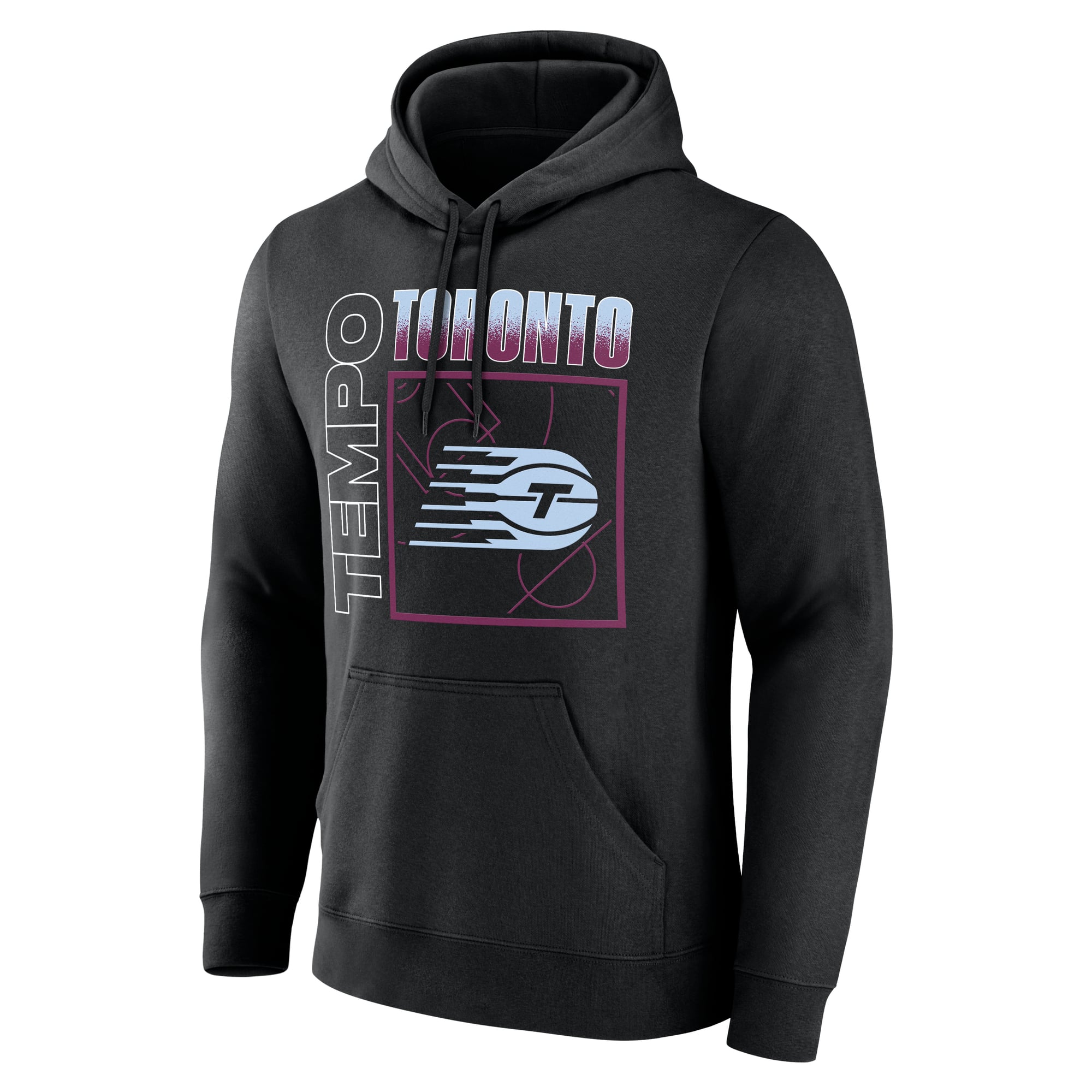 Sweat à capuche noir Toronto Tempo Home Court Pop pour homme, personnalisé avec nom et numéro