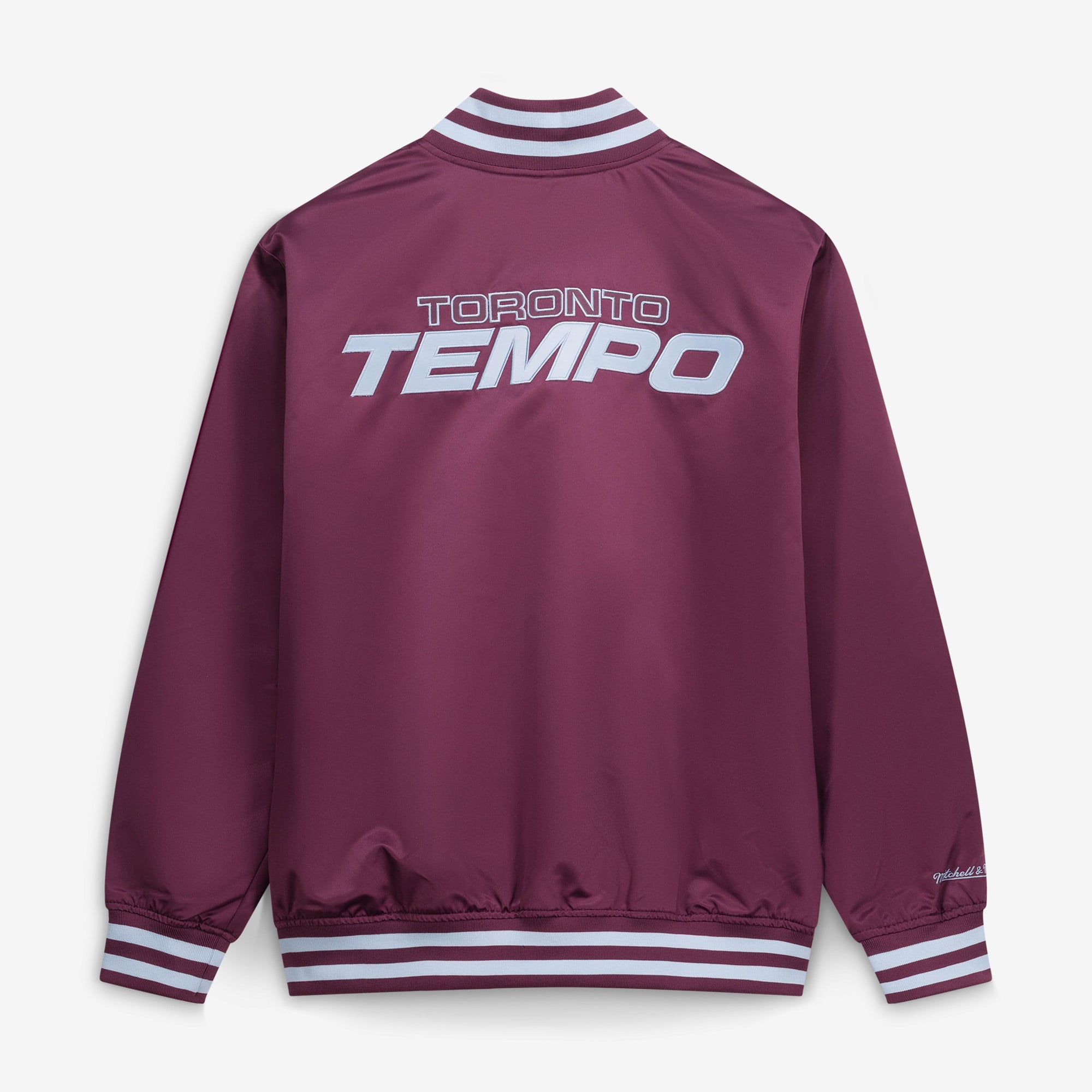 Men's Mitchell & Ness Bordeaux Toronto Tempo Lightweight Satin Jacket