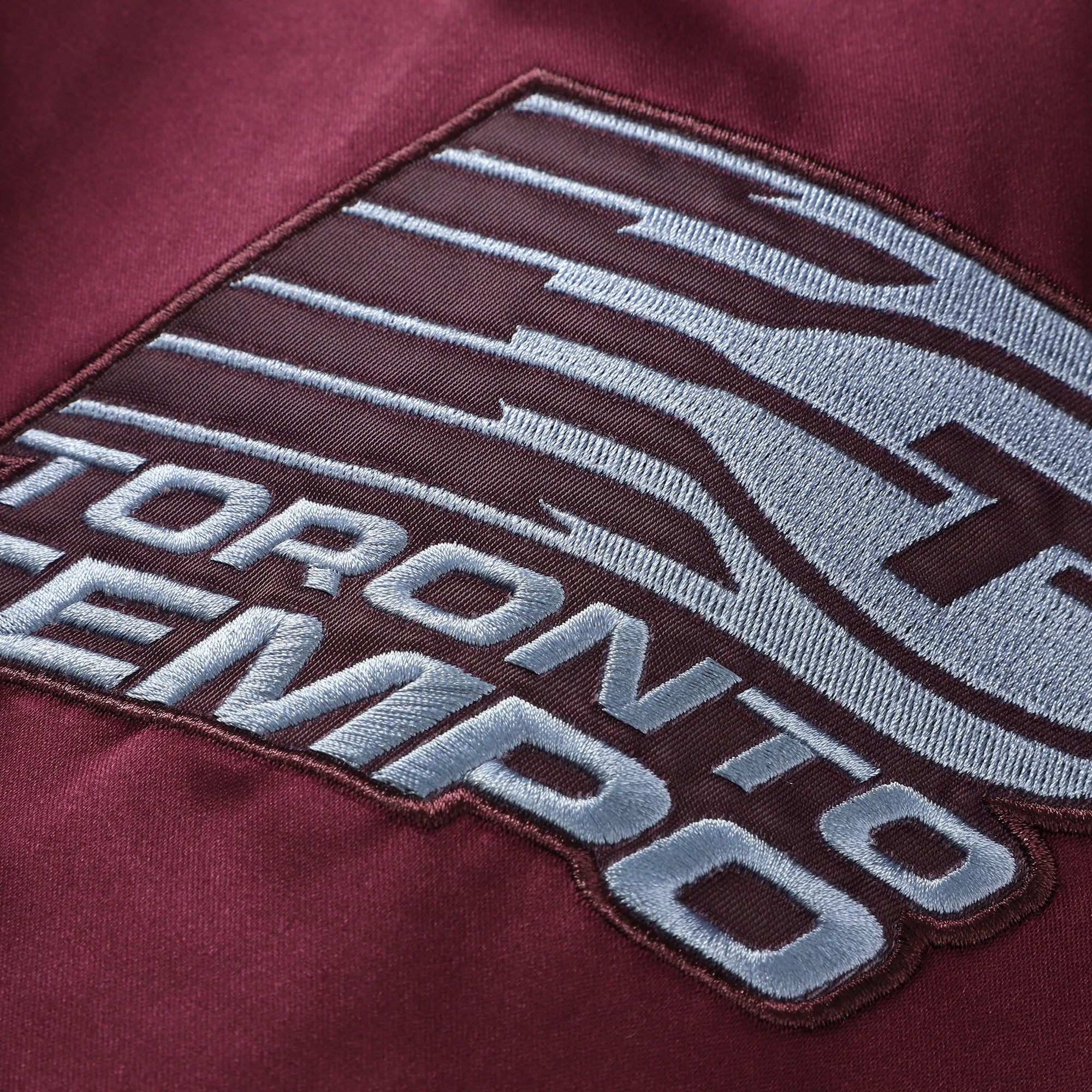 Men's Mitchell & Ness Bordeaux Toronto Tempo Lightweight Satin Jacket