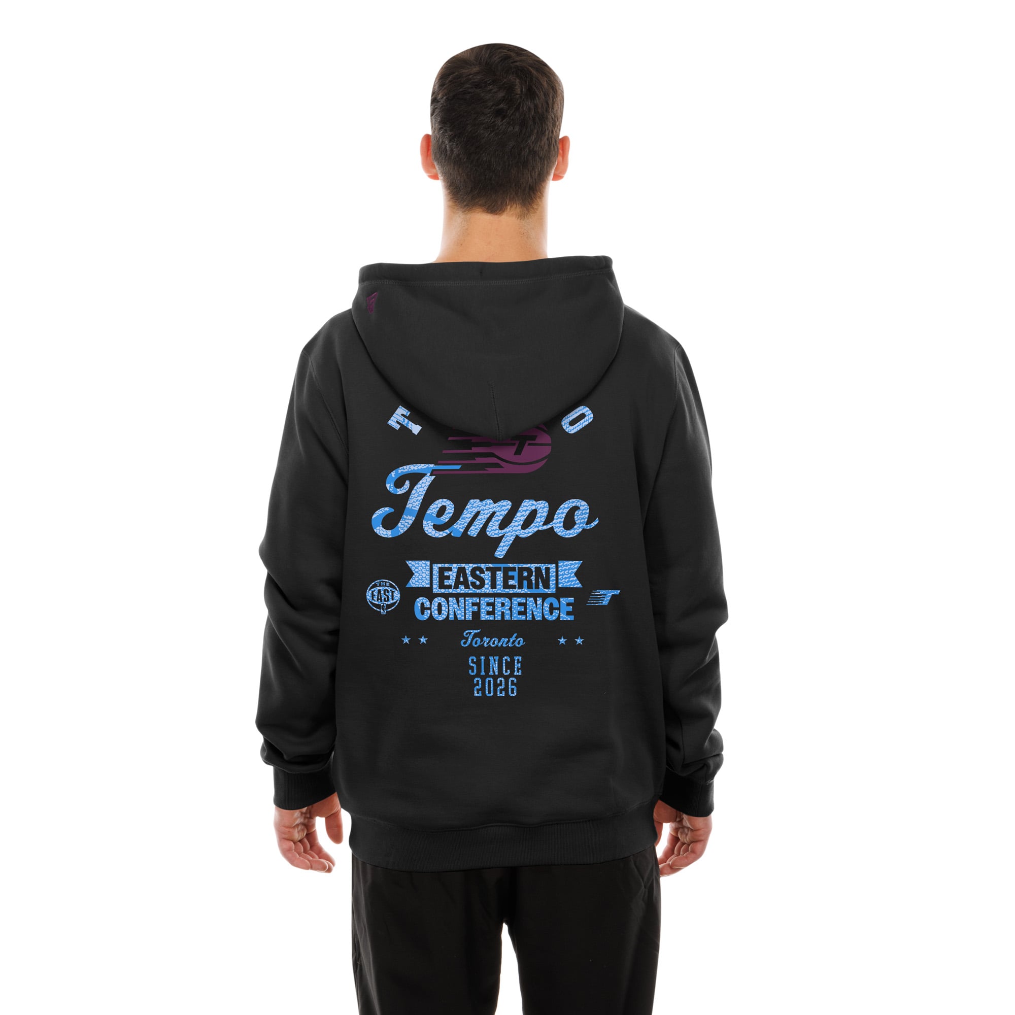 Sweat à capuche New Era noir Toronto Tempo pour homme