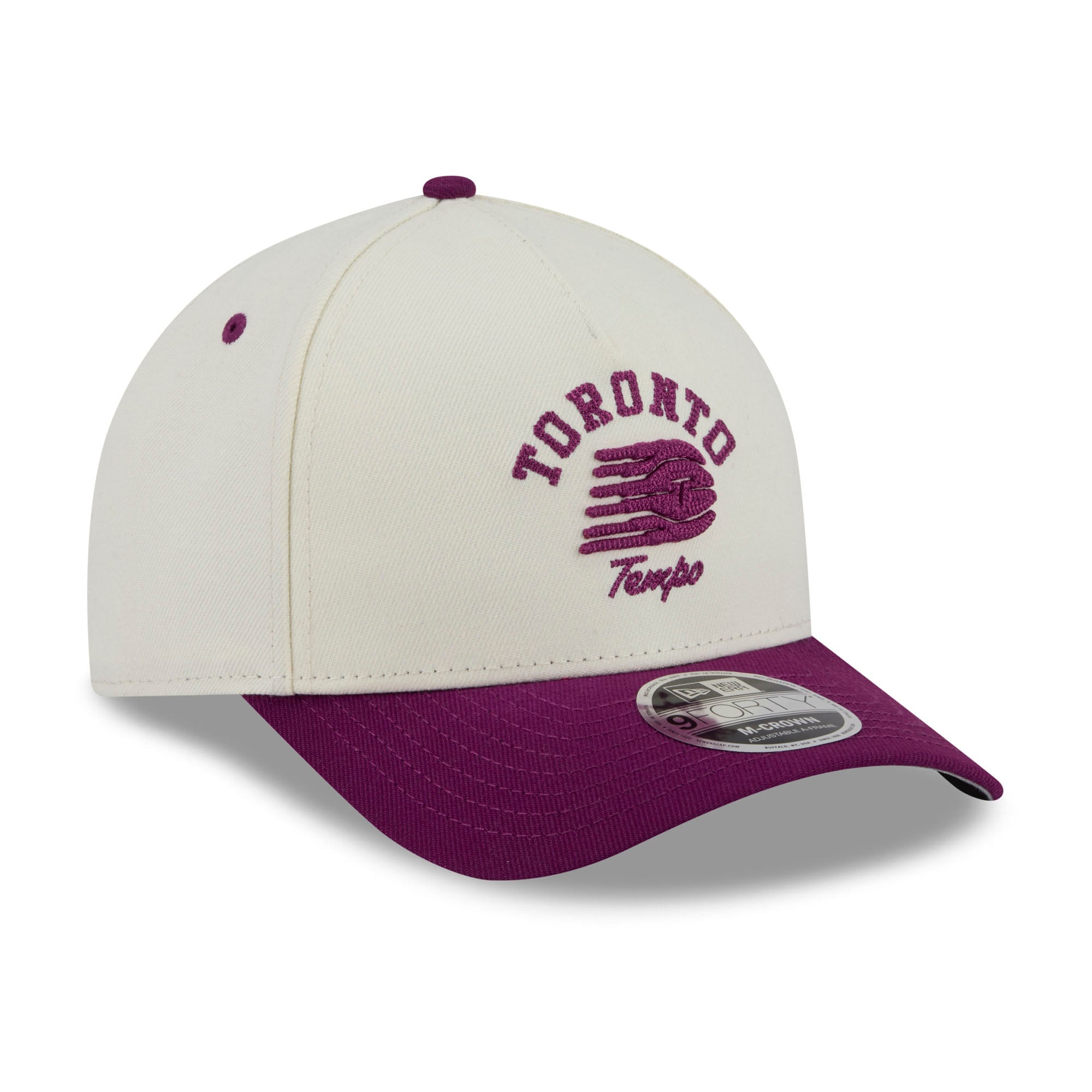 Casquette ajustable New Era Toronto Tempo Arch 9FORTY M-Crown couleur crème pour homme