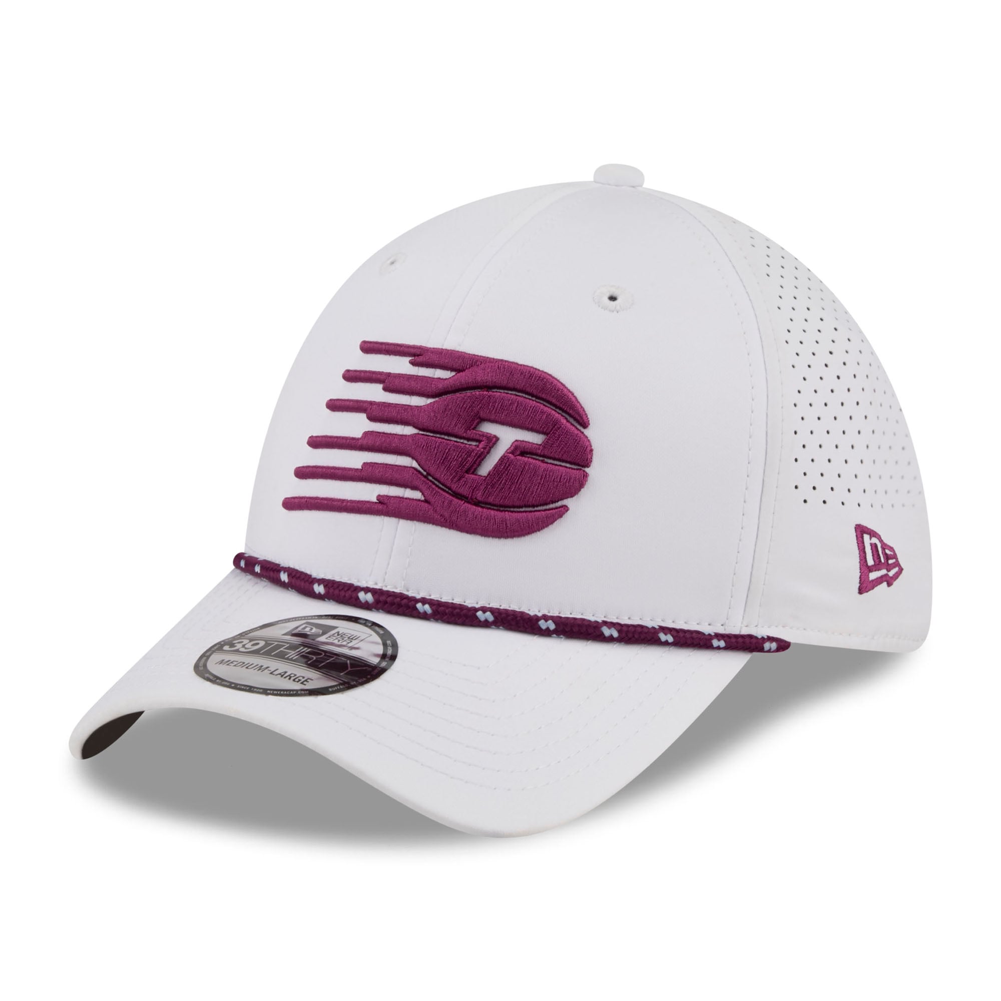 Men's New Era White Toronto Tempo Perf 39THIRTY Flex Hat