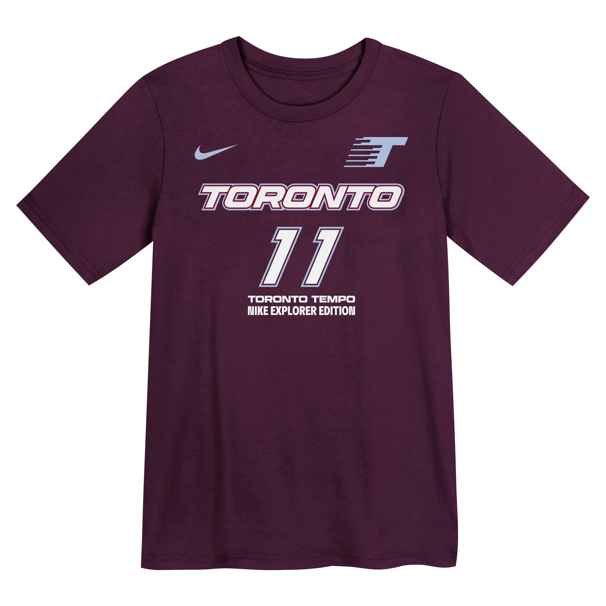 Preschool Nike Kia Nurse Bordeaux Toronto Tempo Explorer Edition Name & Number T-Shirt