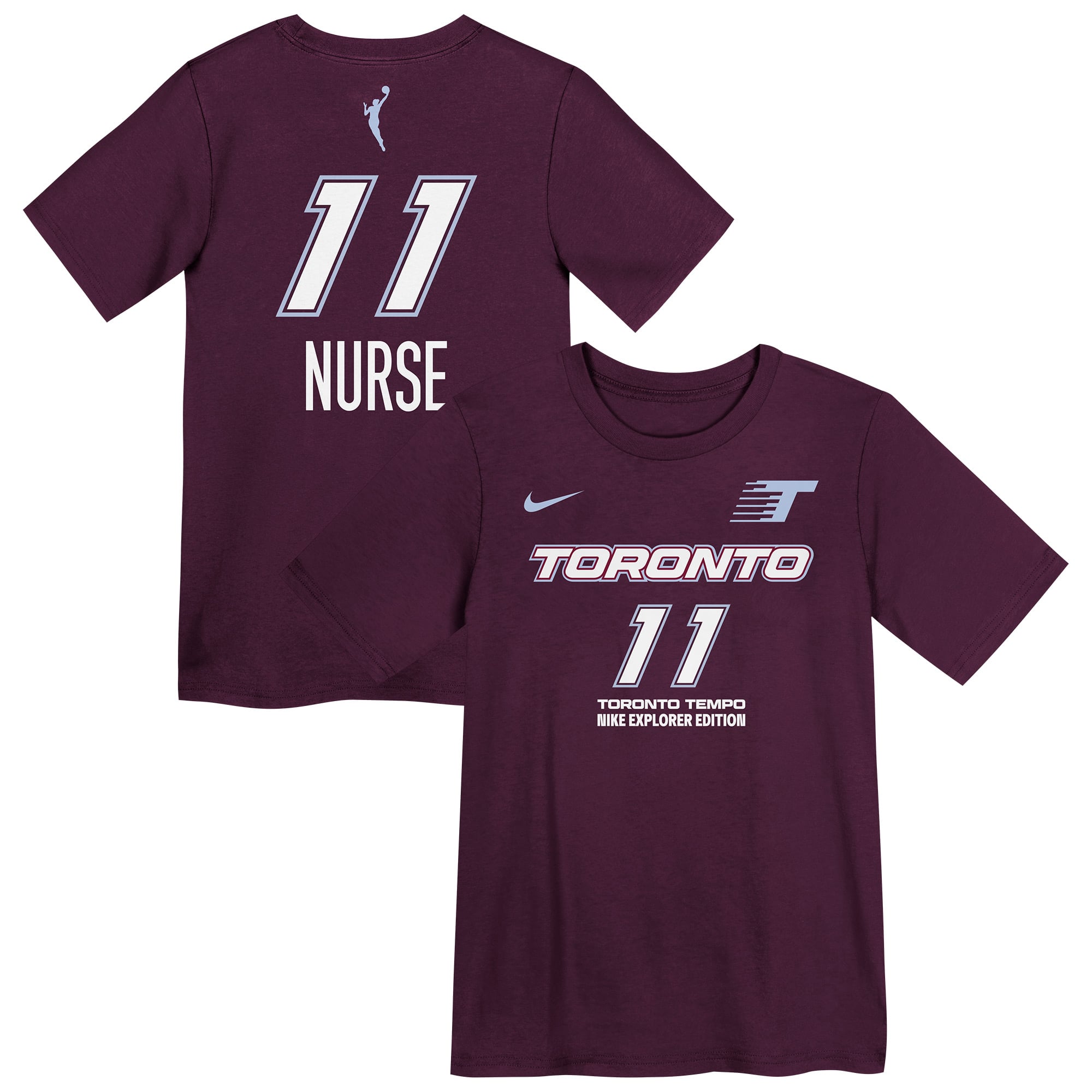 Preschool Nike Kia Nurse Bordeaux Toronto Tempo Explorer Edition Name & Number T-Shirt
