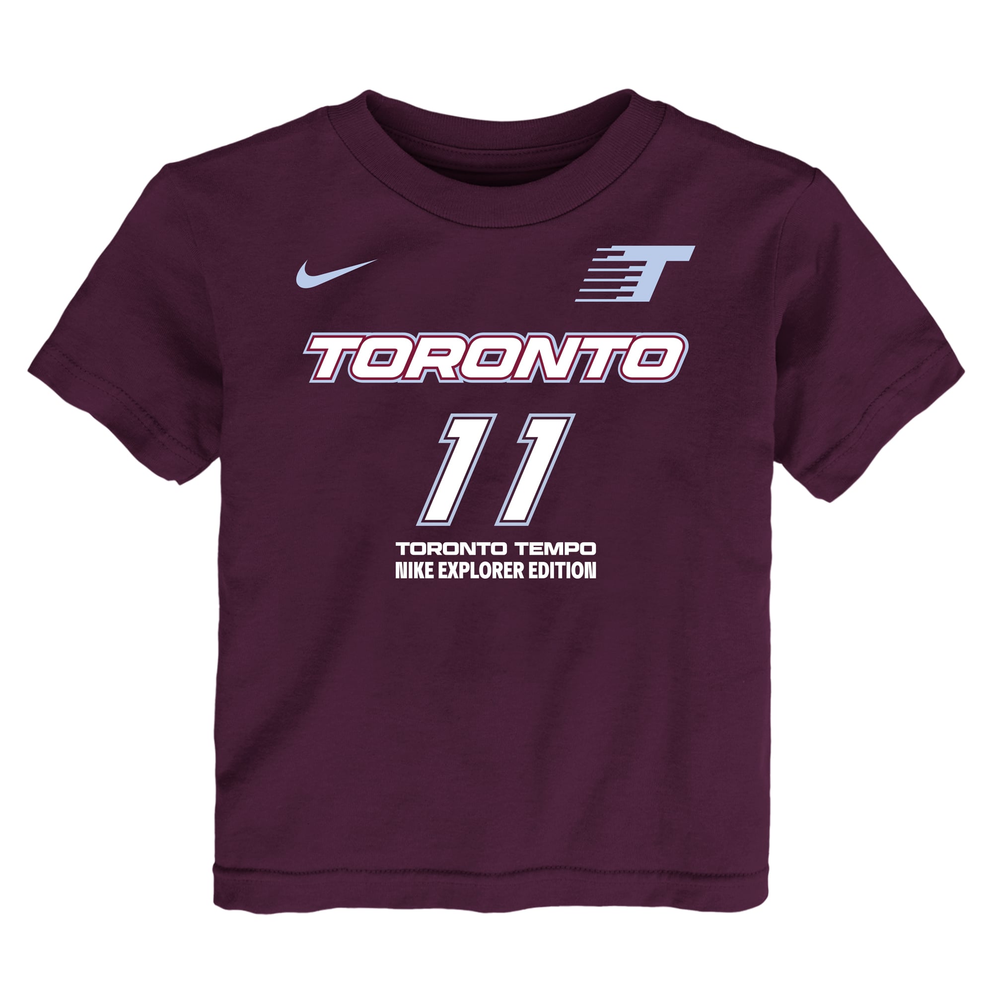 T-shirt Nike Kia Nurse Bordeaux Toronto Tempo Explorer Edition pour tout-petit avec nom et numéro