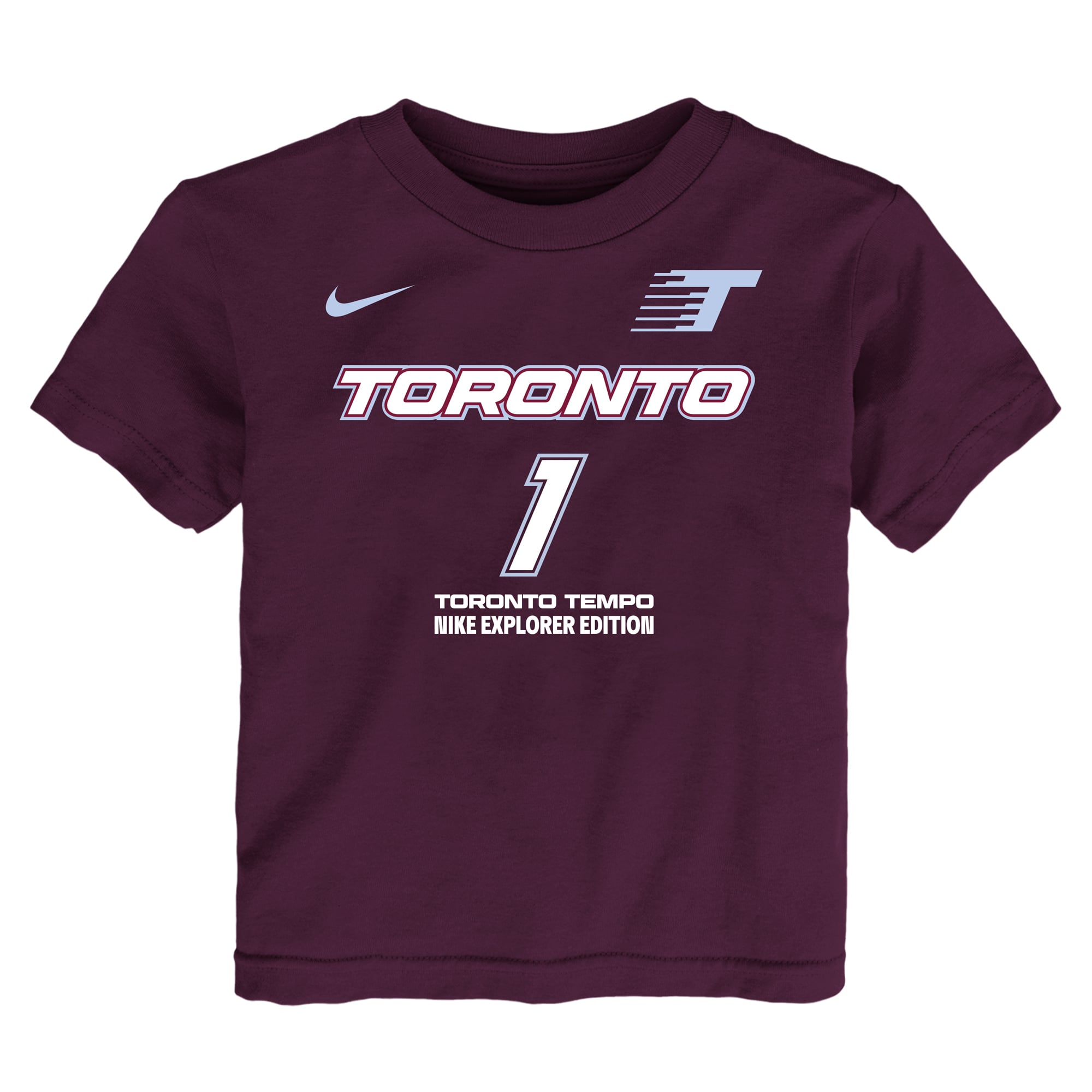 T-shirt Nike Kiki Rice Bordeaux Toronto Tempo Explorer Edition pour tout-petit avec nom et numéro