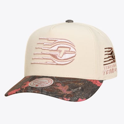  Toronto Tempo Mitchell & Ness Unisex Pink Pro Snapback Hat - Cream