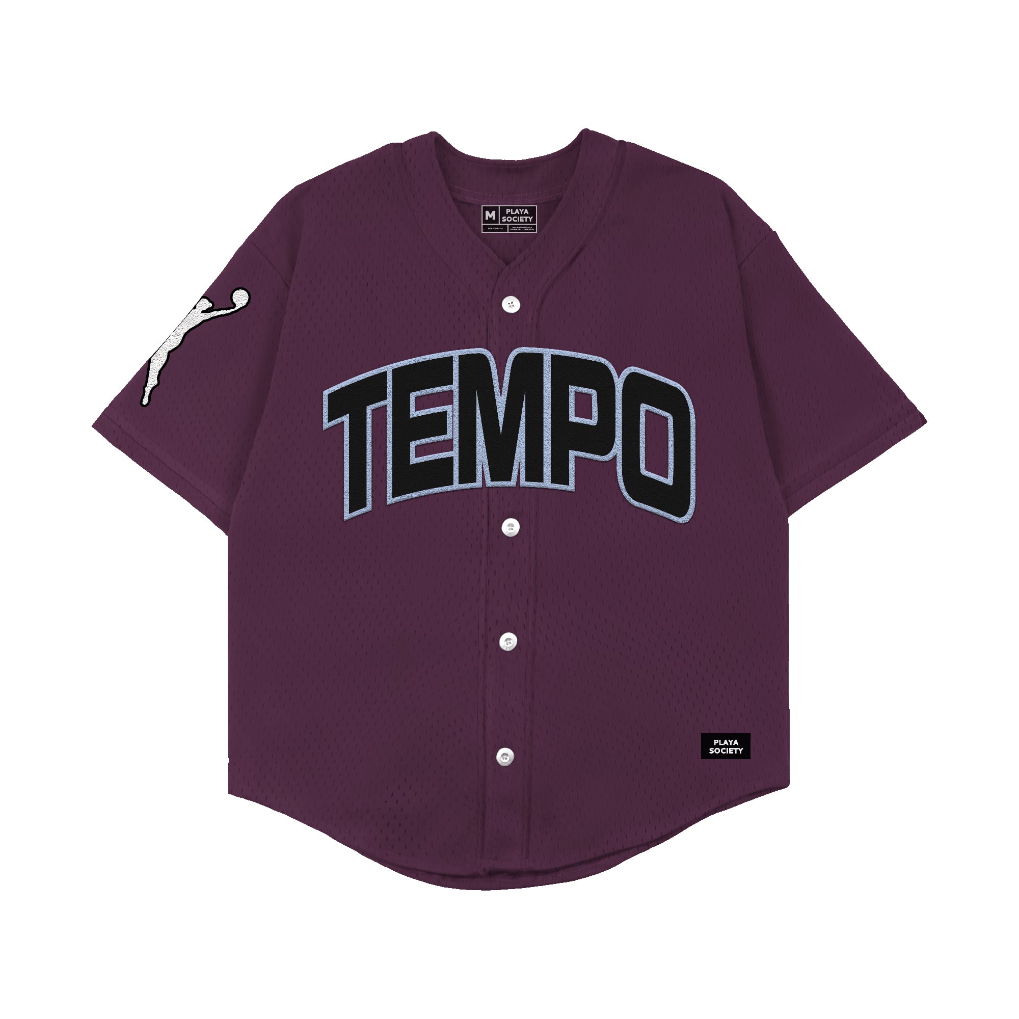 Unisex Playa Society Burgundy Toronto Tempo Baseball Fashion Jersey