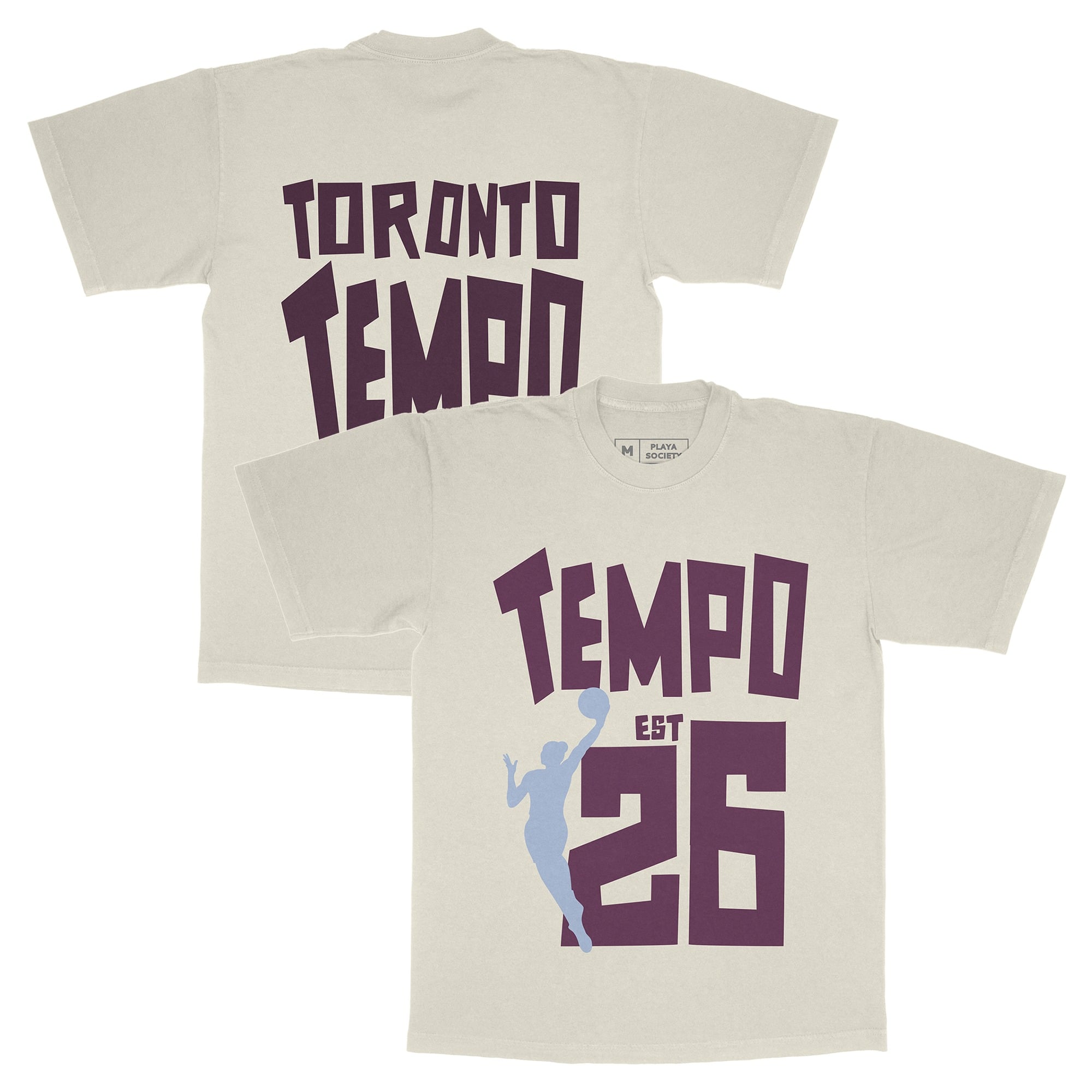 T-shirt unisexe Playa Society Oatmeal Toronto Tempo Est