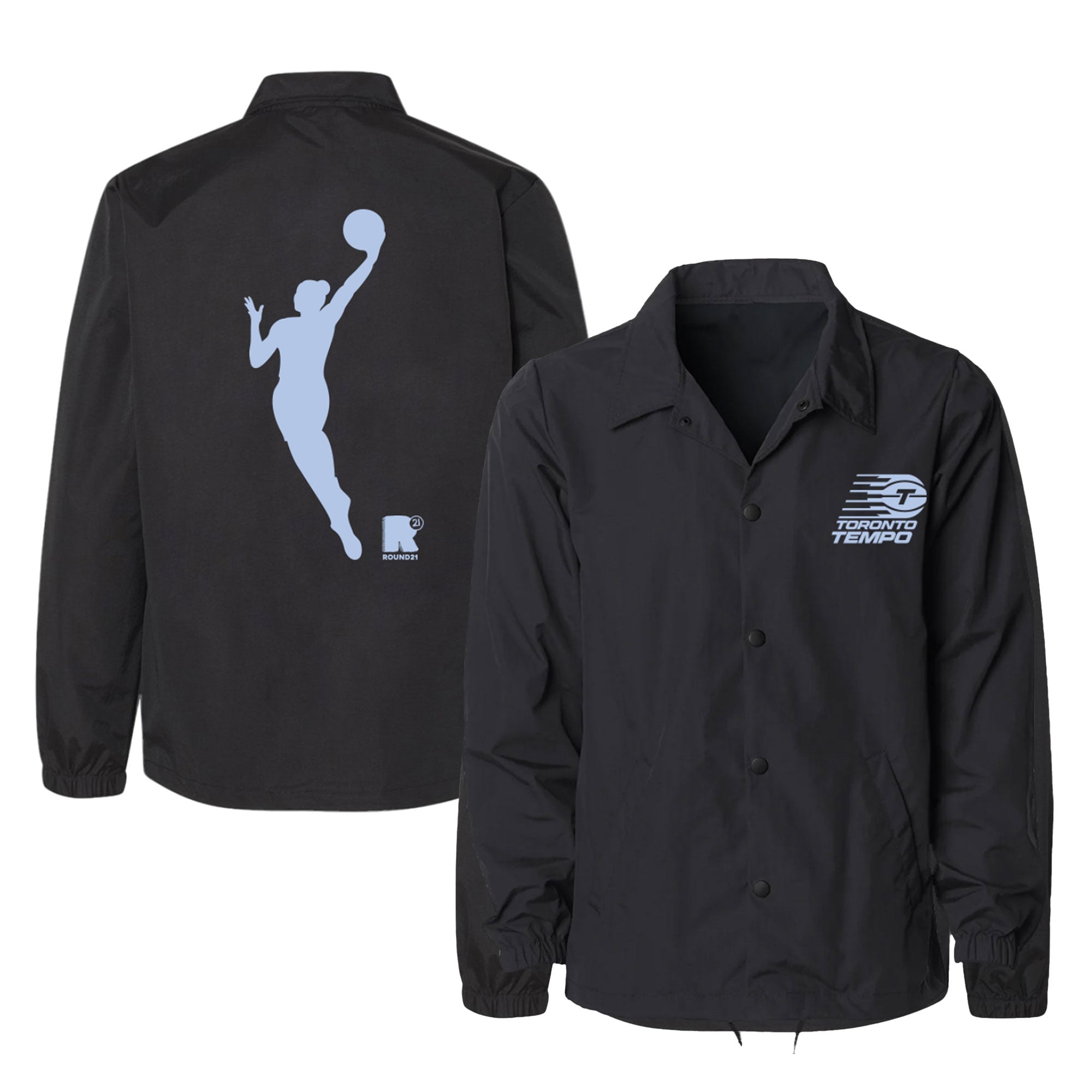 Unisex round21 Black Toronto Tempo Sideline Full-Snap Jacket