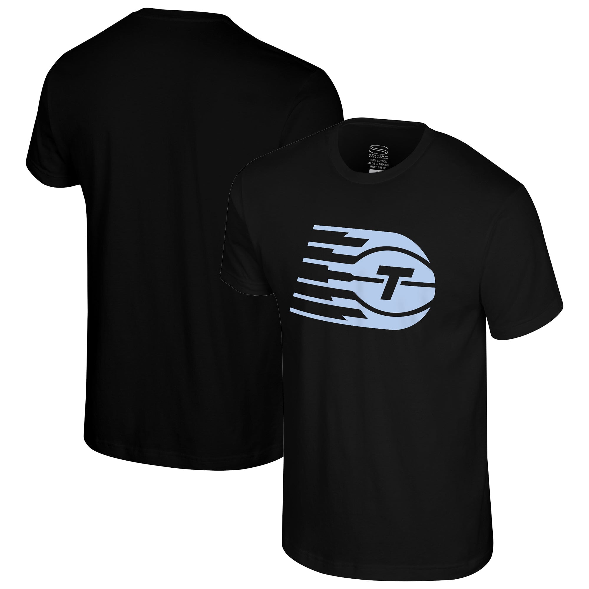 T-shirt unisexe Stadium Essentials noir Toronto Tempo Origins avec logo couleur