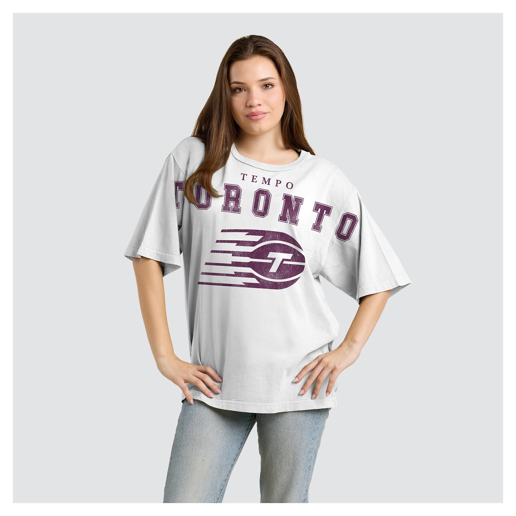 Women's Fanatics White Toronto Tempo Spirit Relaxed Jersey T-Shirt