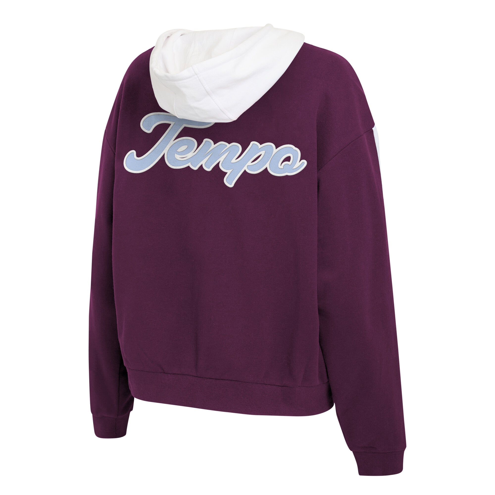 Sweat à capuche zippé WEAR by Erin Andrews Bordeaux/Blanc Toronto Tempo blocs de couleur