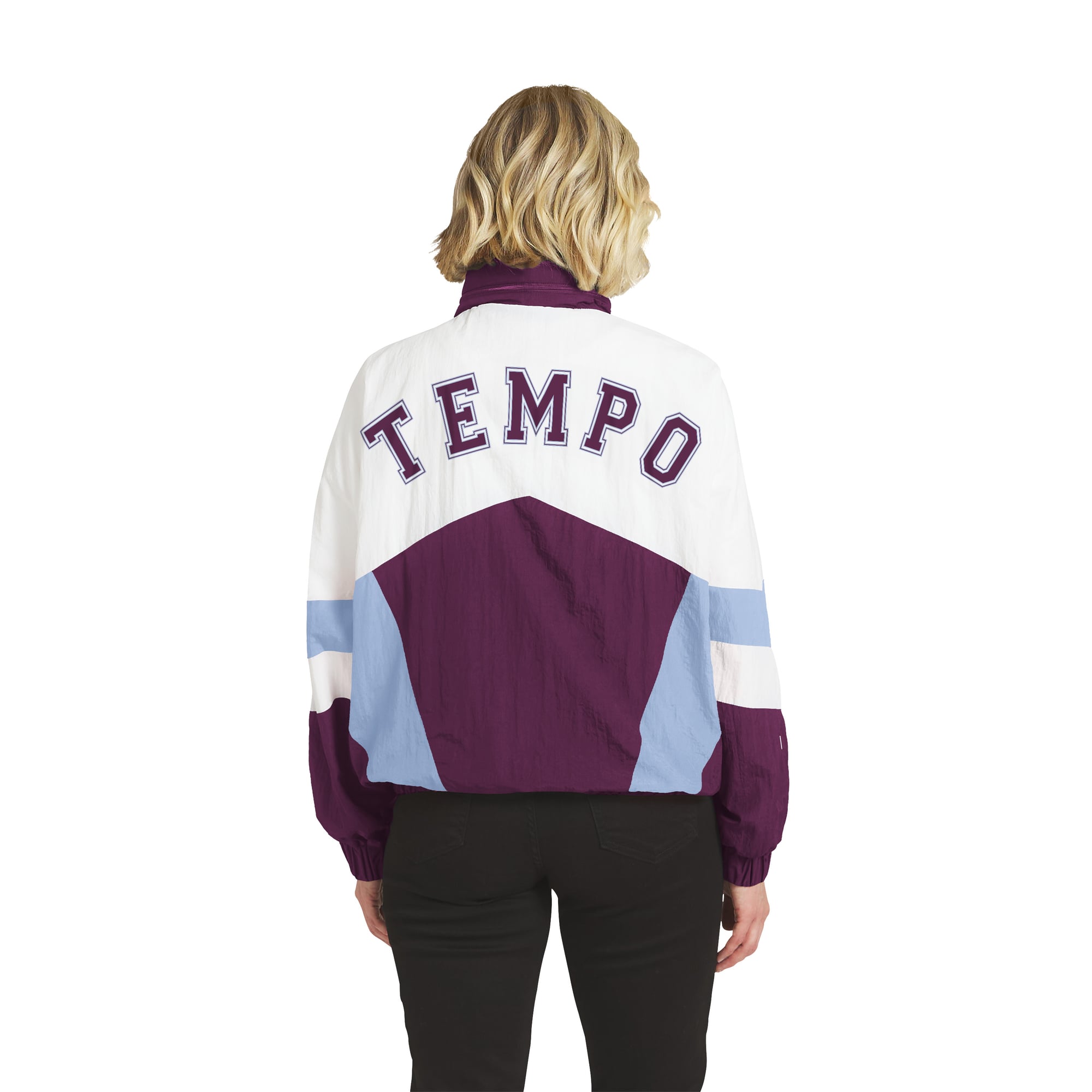 Veste coupe-vent zippée intégrale WEAR by Erin Andrews blanche/bordeaux Toronto Tempo pour femme