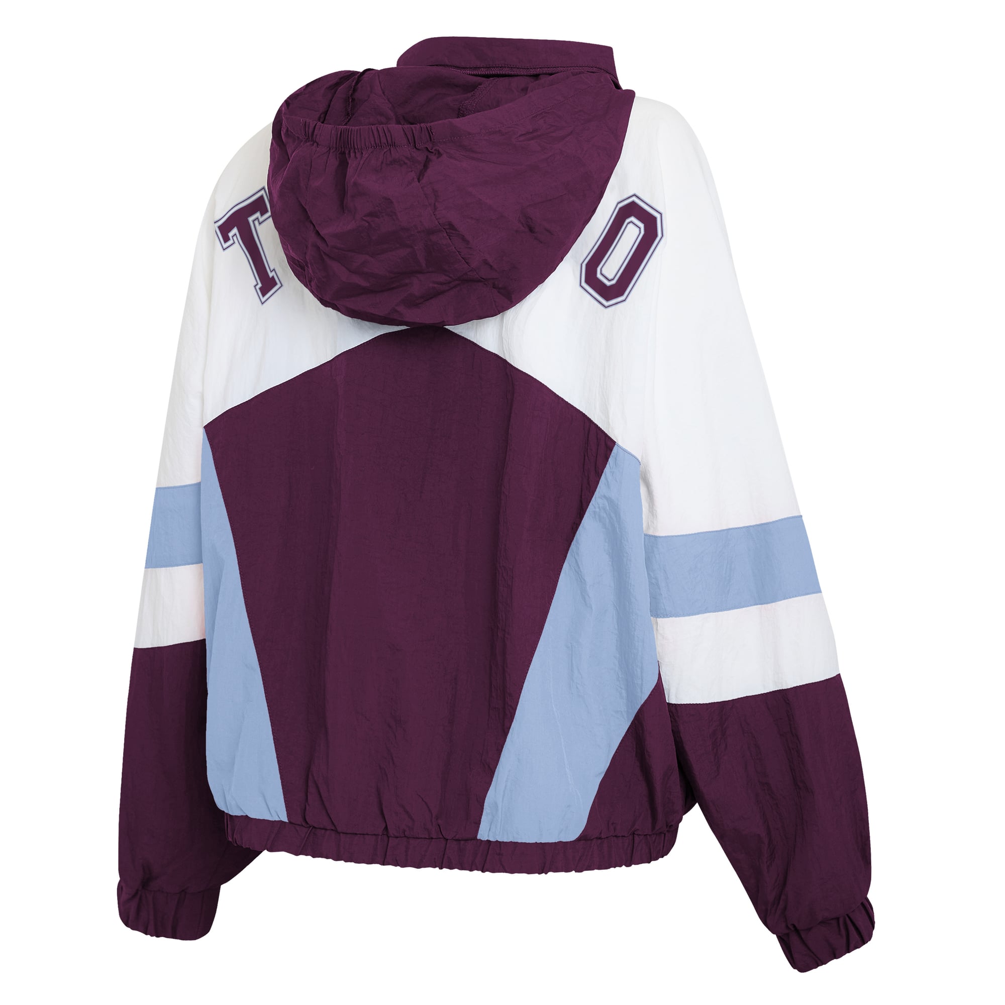 Veste coupe-vent zippée intégrale WEAR by Erin Andrews blanche/bordeaux Toronto Tempo pour femme