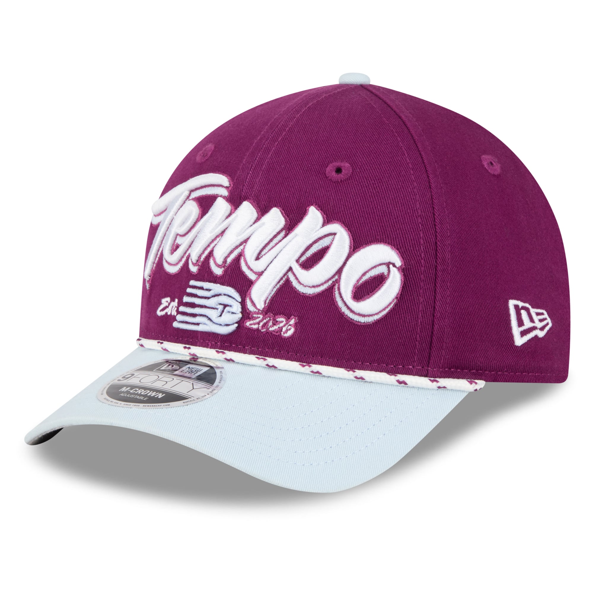 Casquette ajustable New Era Bordeaux Toronto Tempo Team Loyal 9FORTY M-Crown pour jeunes