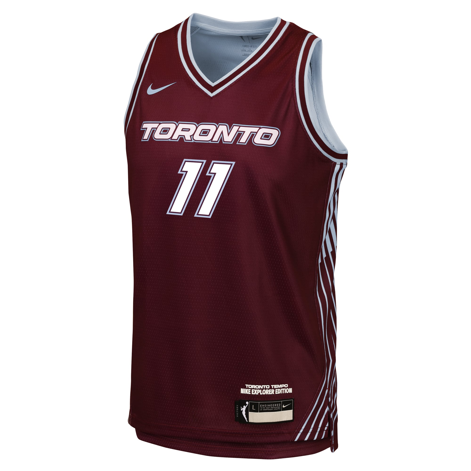Maillot de joueur Nike Kia Nurse Bordeaux Toronto Tempo Victory pour enfant - Édition Explorer