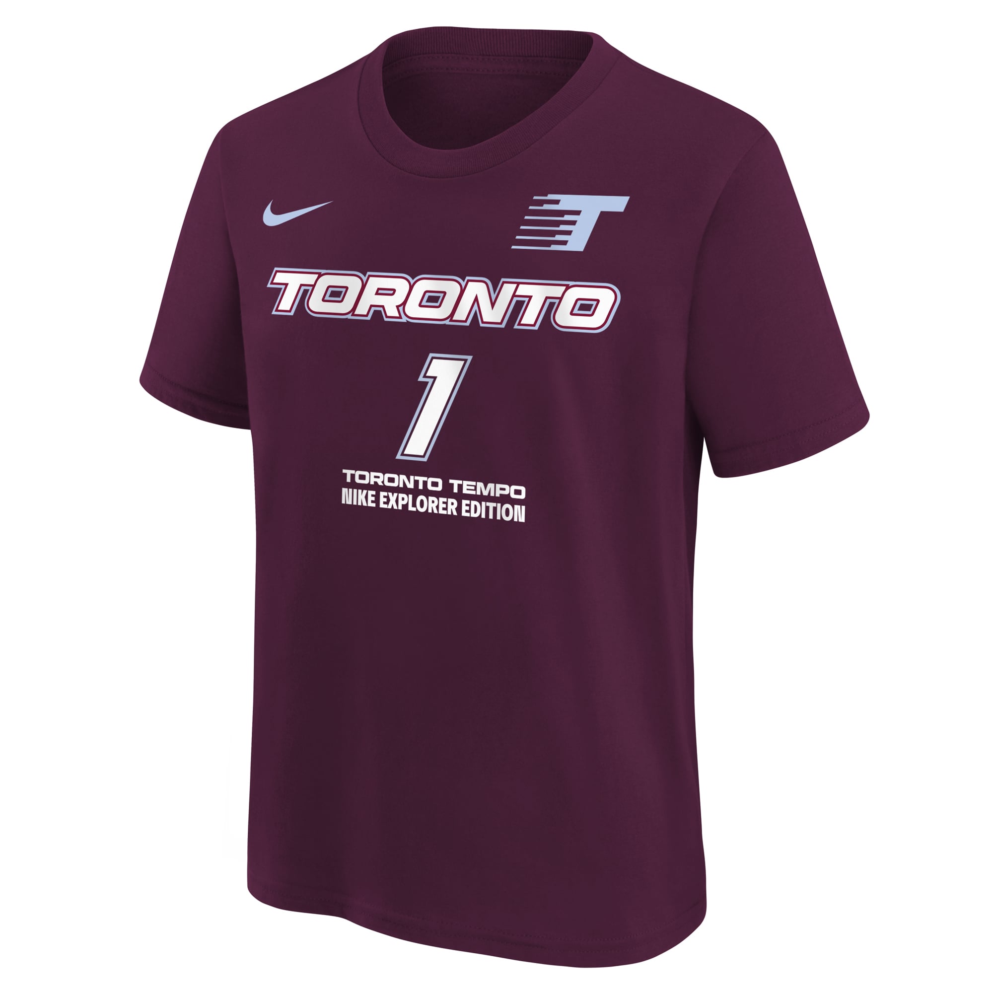 Youth Nike Kiki Rice Bordeaux Toronto Tempo Explorer Edition Name & Number T-Shirt