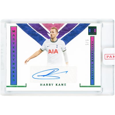 Carte autographiée Harry Kane (Tottenham Hotspur) 2022-23 Panini Impeccable Premier League Master Strokes Emerald #MS-HK #5/5