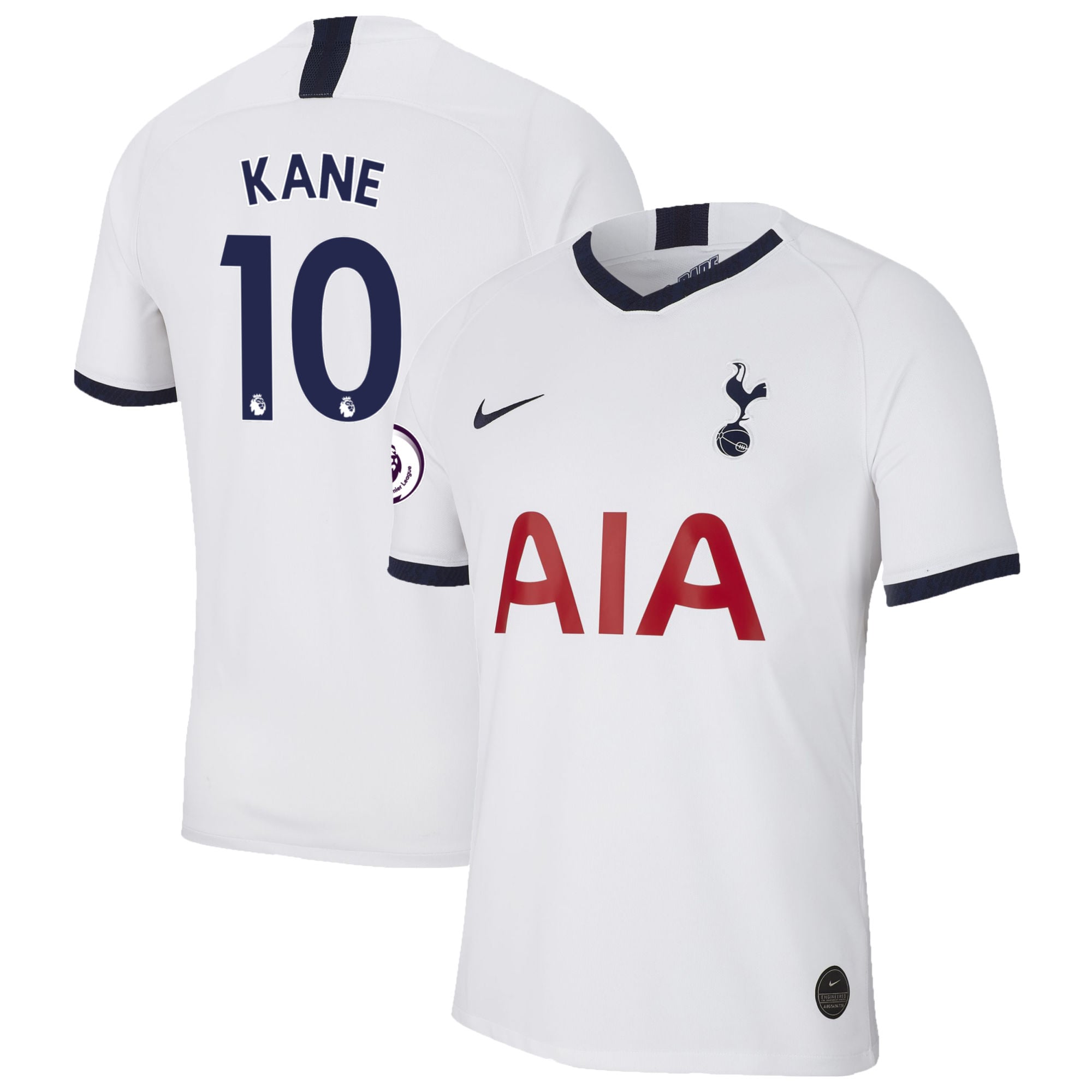 Men's Nike Harry Kane White Tottenham Hotspur 2019/20 Home Replica
