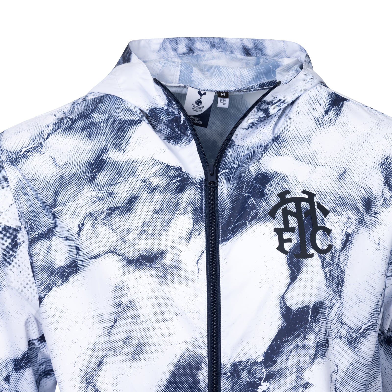 Veste coupe-vent zippée intégrale Tottenham Hotspur Breeze blanche de Sport Design Sweden pour homme