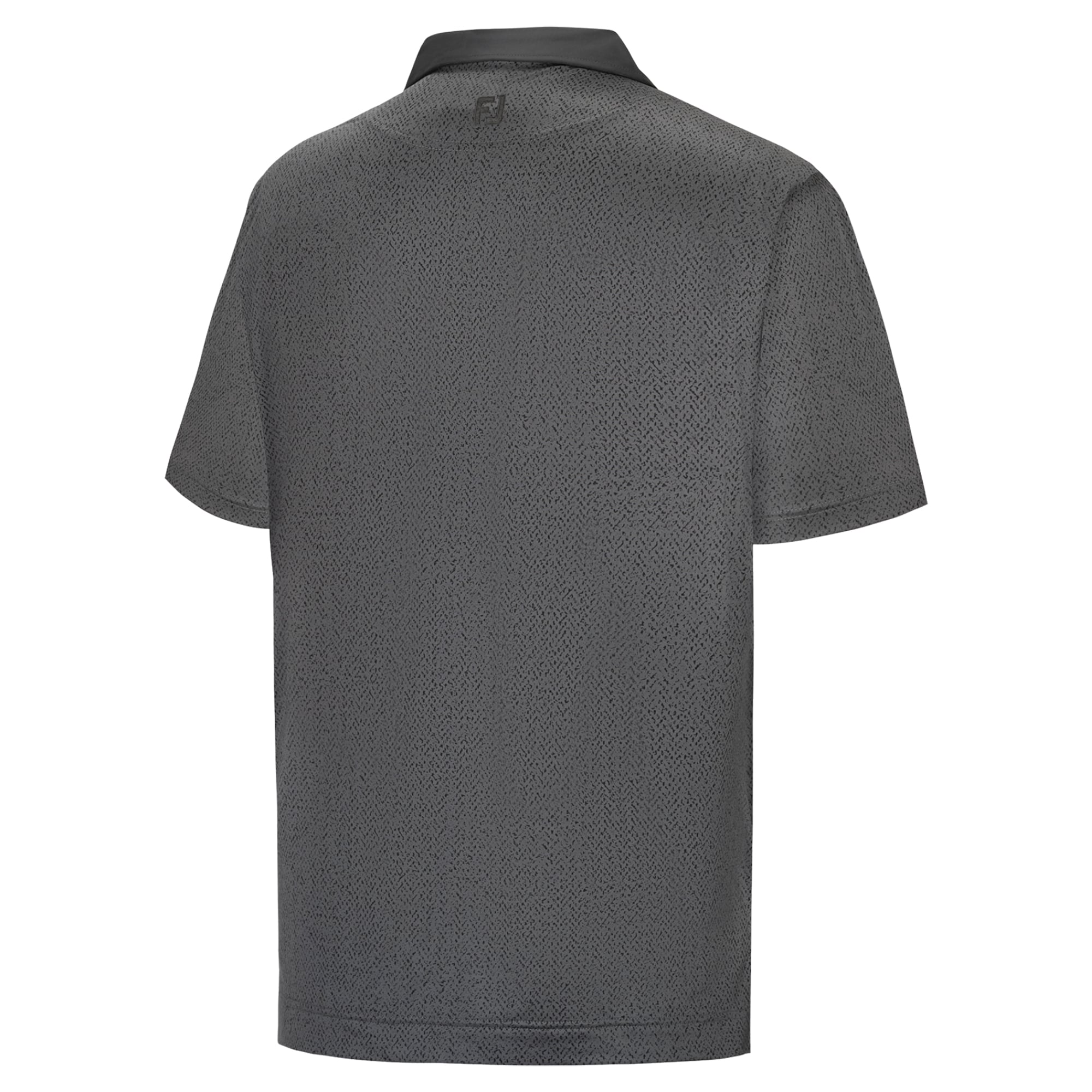 Men's FootJoy Black TOUR Championship Lisle Texture ProDry Polo