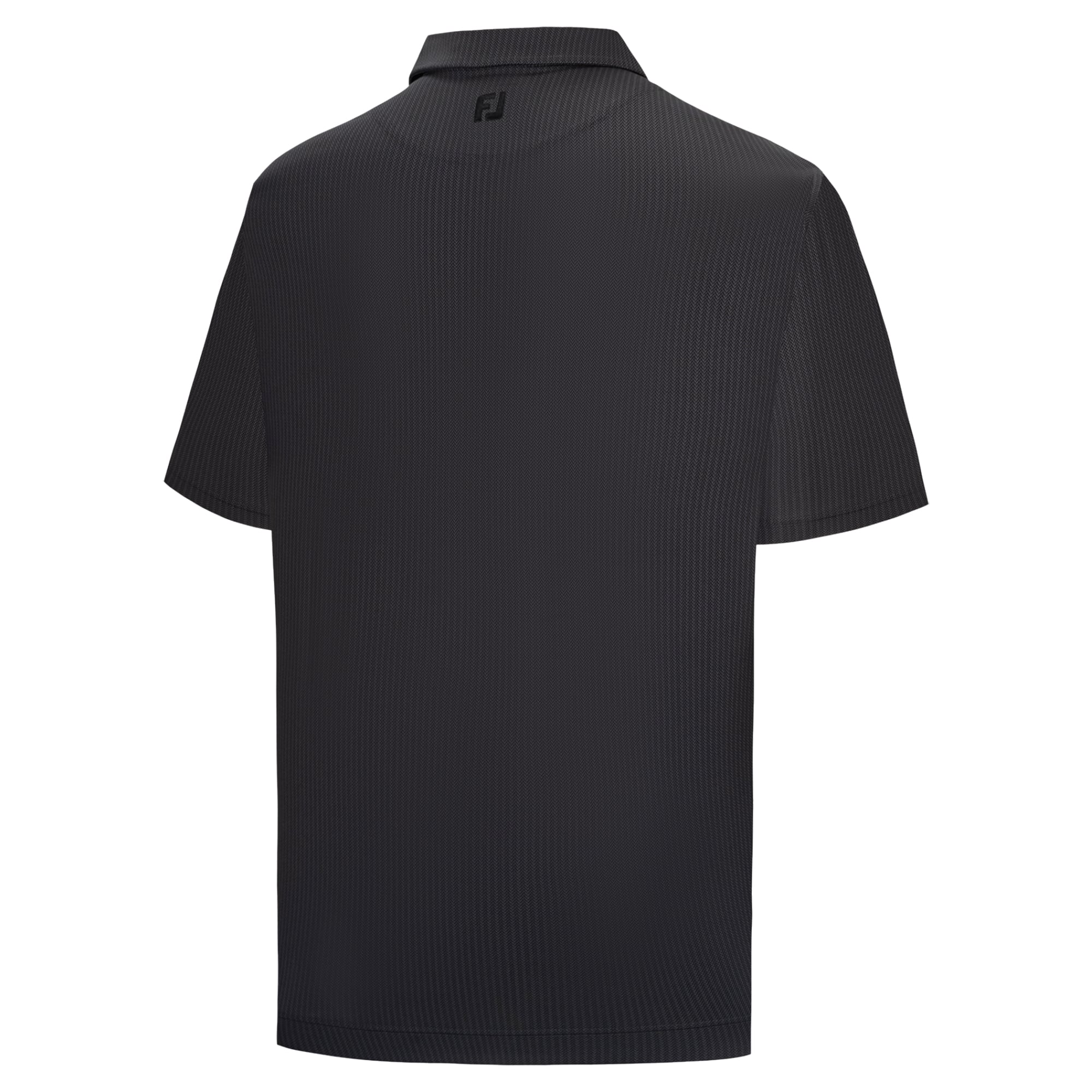 Men's FootJoy Black TOUR Championship Tee Time Print Lisle ProDry Polo