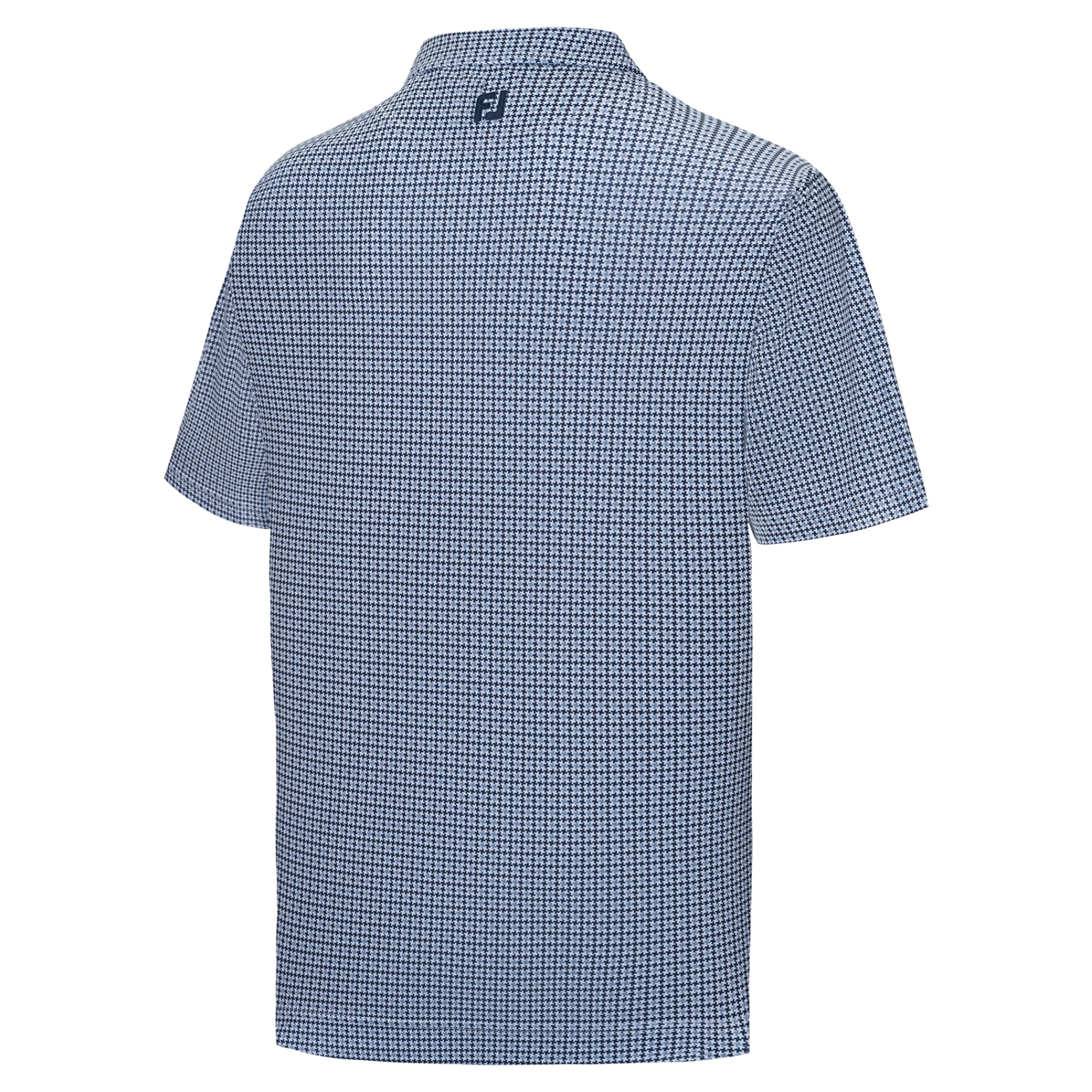 Men's FootJoy Navy TOUR Championship Houndstooth Lisle ProDry Polo