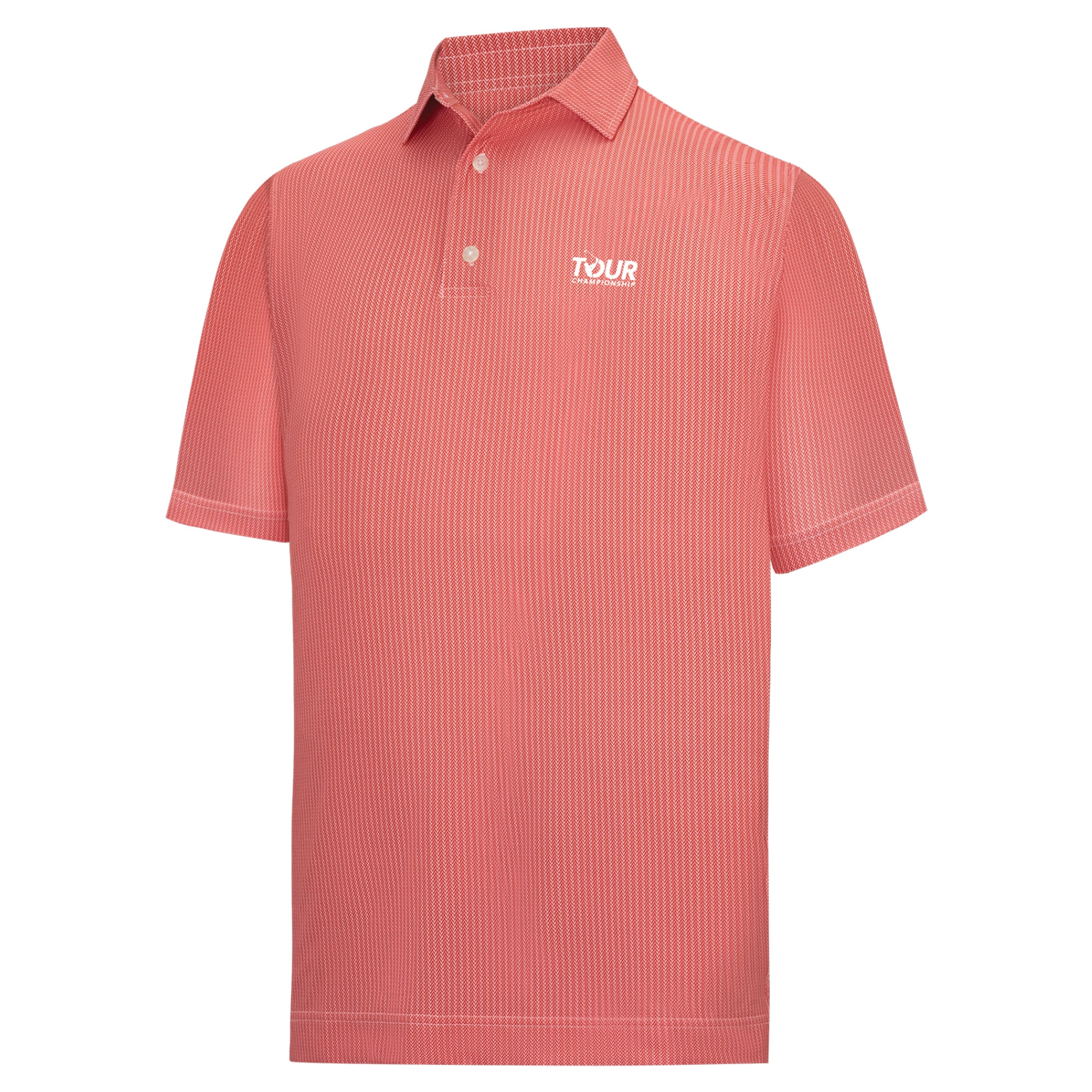 Men's FootJoy Red TOUR Championship Tee Time Print Lisle ProDry Polo