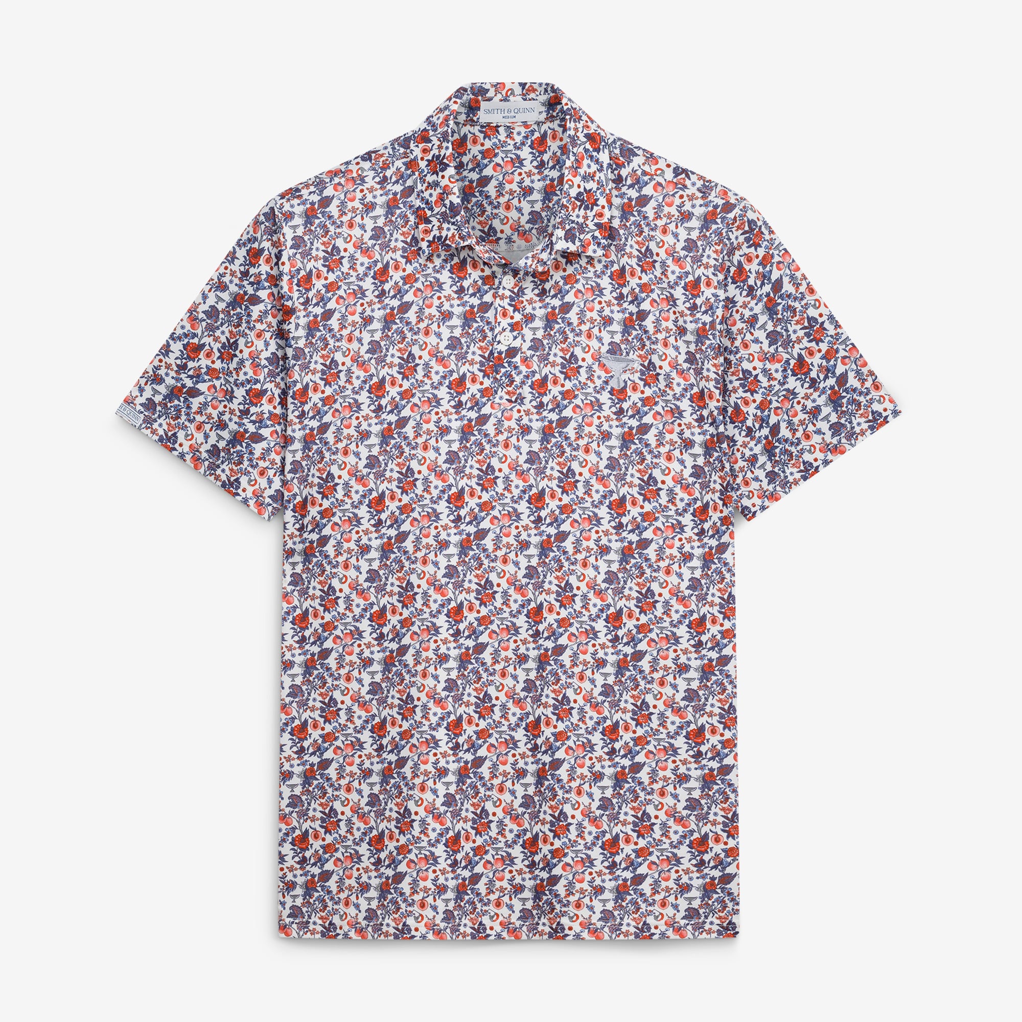 Men's Smith & Quinn White 2026 TOUR Championship Paisley Peaches Teddy Polo