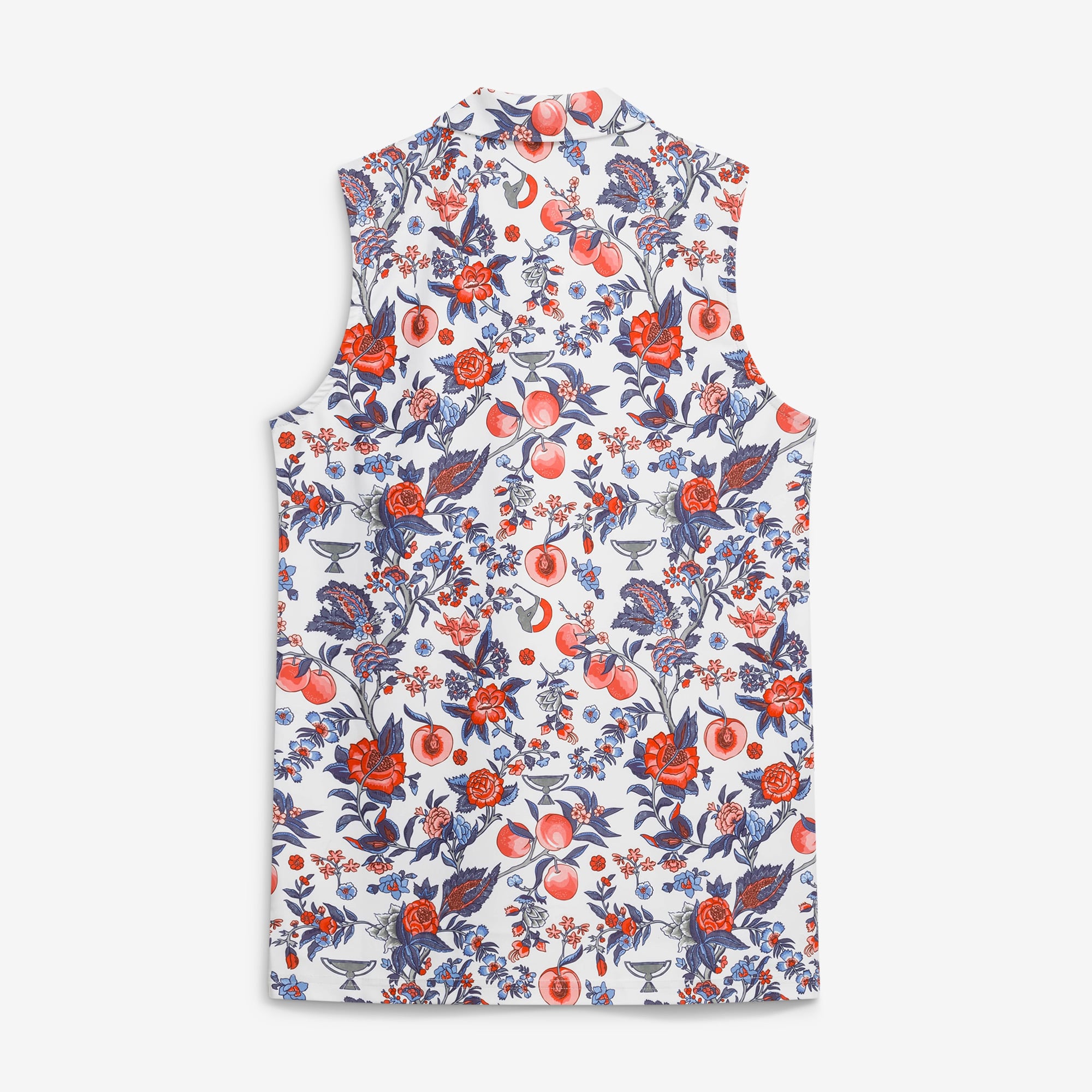 Polo sans manches Smith & Quinn White 2026 TOUR Championship Paisley Peaches Alice pour femme