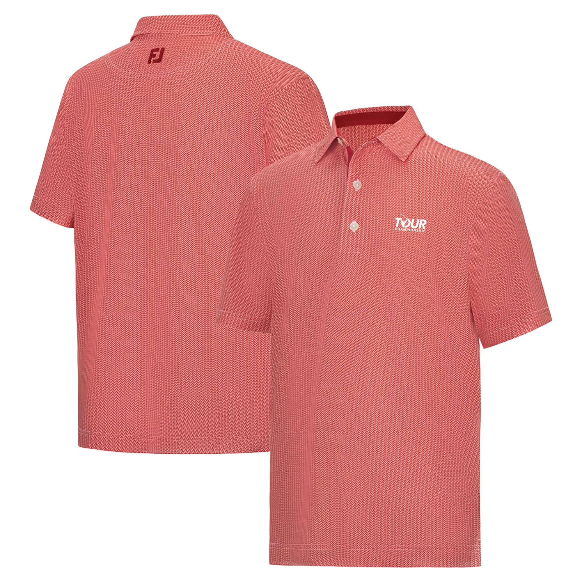 Youth FootJoy Crimson TOUR Championship Tee Time Print Lisle ProDry Polo