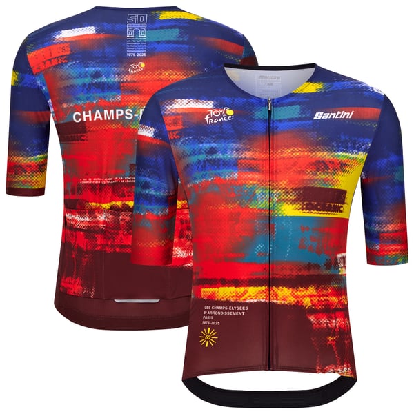 Veste De Course Cycliste Descente Rouge Homme - Tour De France Lenovo Shimano, Occasion Très Bon état