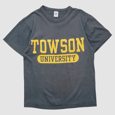 Towson Tigers Russell 2000s T-shirt - Black - XS by Fanatics Real Vintage
