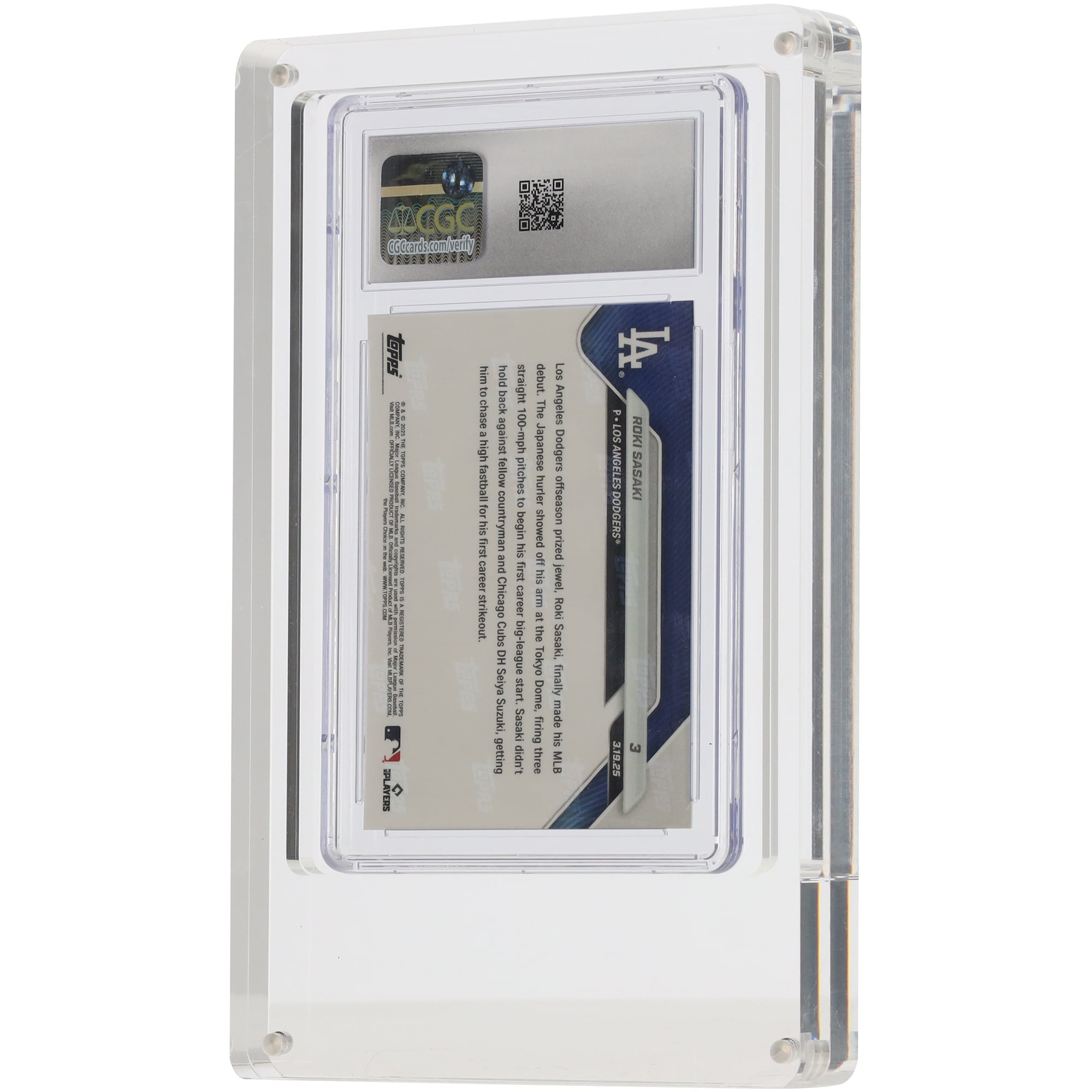Acrylic Magnetic Encased Trading Card Display - UV Protected & Fits Any Grading Company